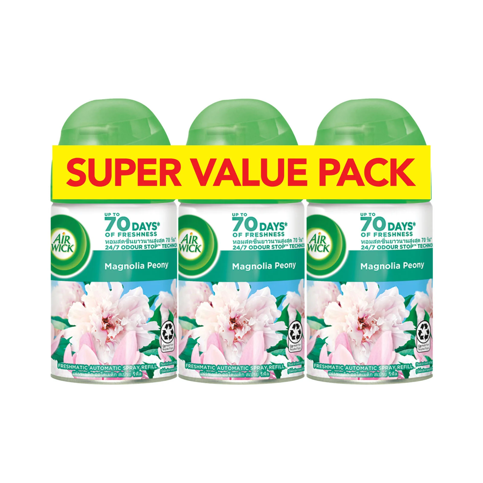 Air Wick Freshmatic Max Base Fragrance Refills 2+1 Magnolia 250ml - Image 2