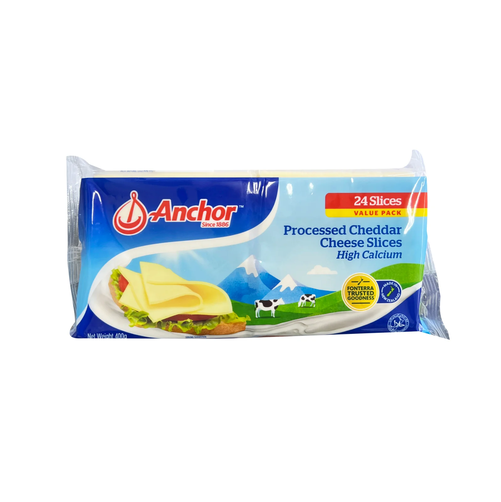Anchor Cheddar Processed Sliced Cheese 400g - Image 2