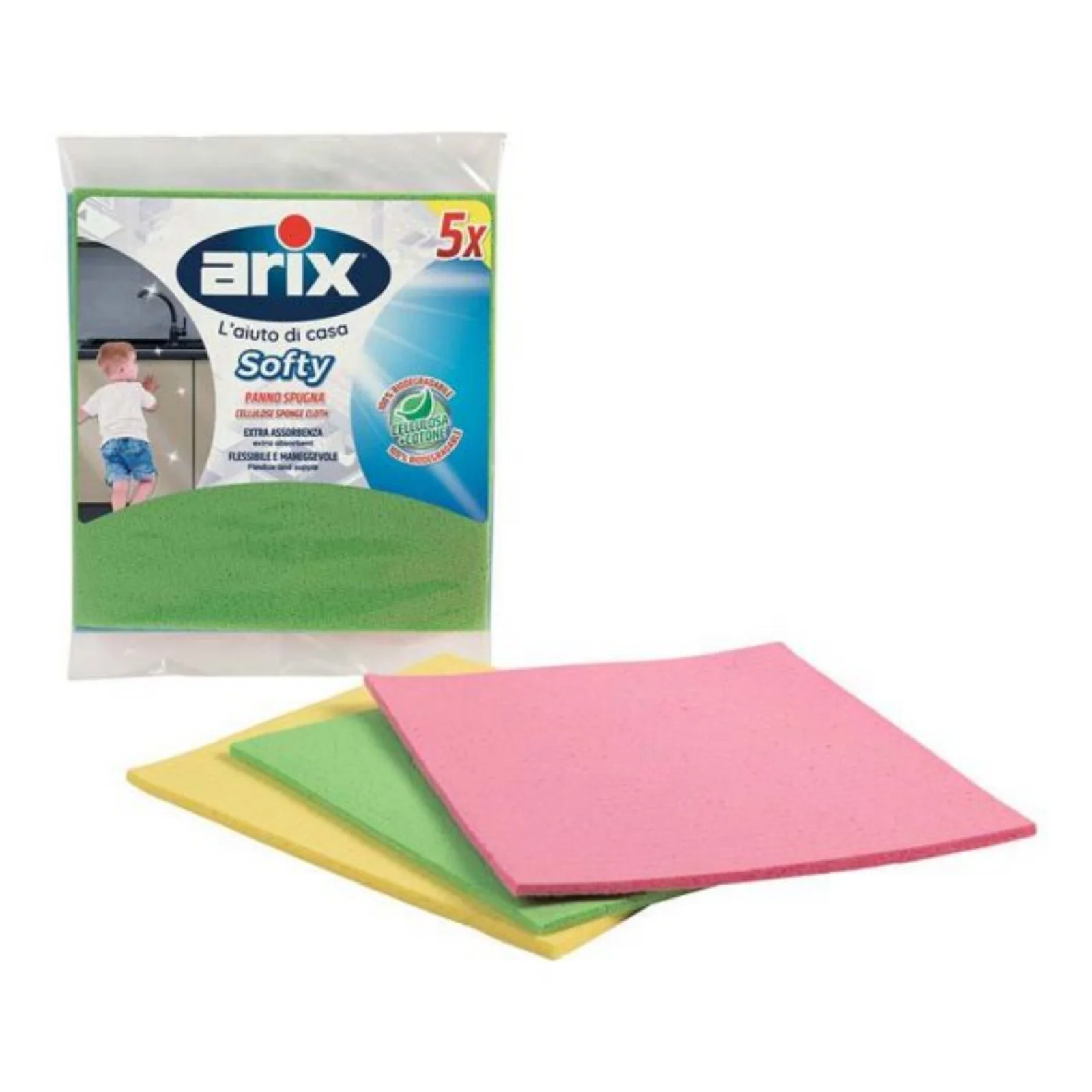 Arix New Softy Cellulose Sponge 5pcs/pack - Image 2