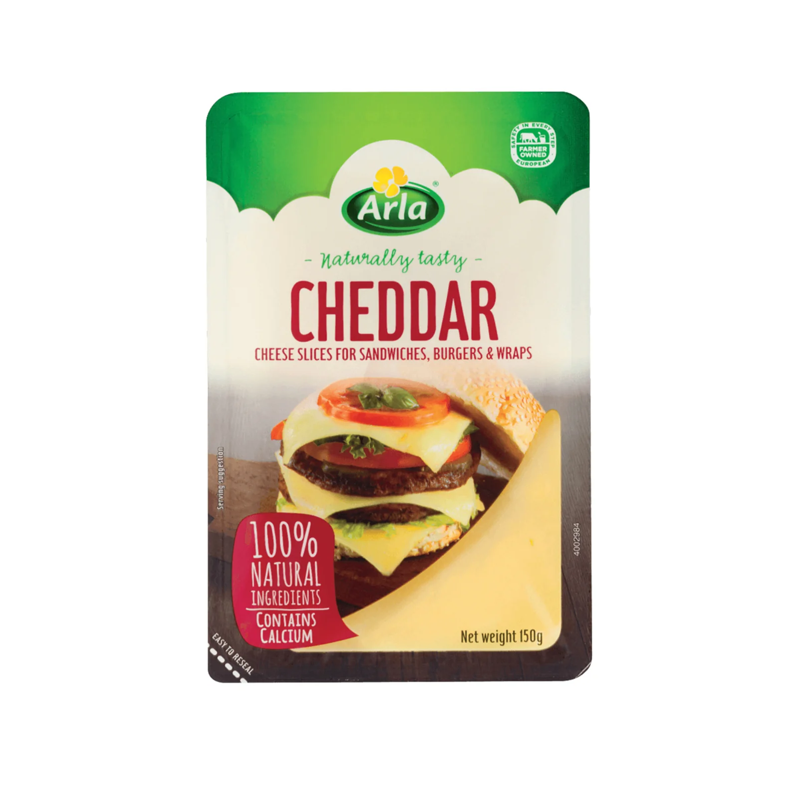 Arla Natural Cheddar Slices Cheese 150g - Image 2