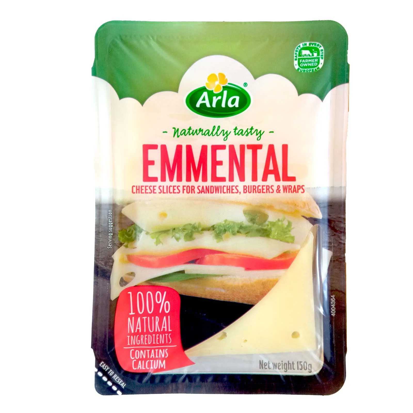 Arla Emmental Natural Slice Cheese 150g - Image 2