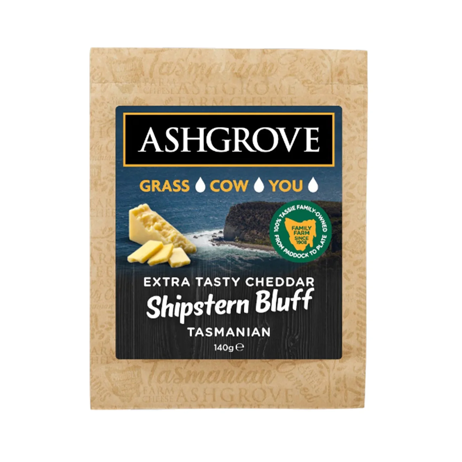 Ashgrove Shipstern Bluff Extra Tasty Cheddar 140g