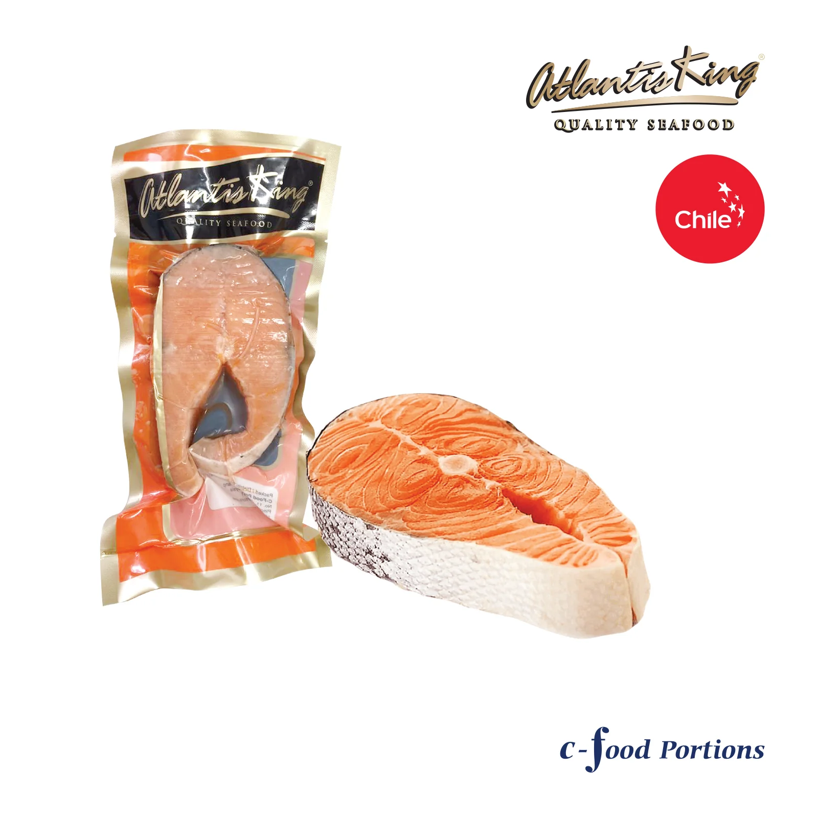 Atlantis Frozen Salmon Block 200g - Image 2