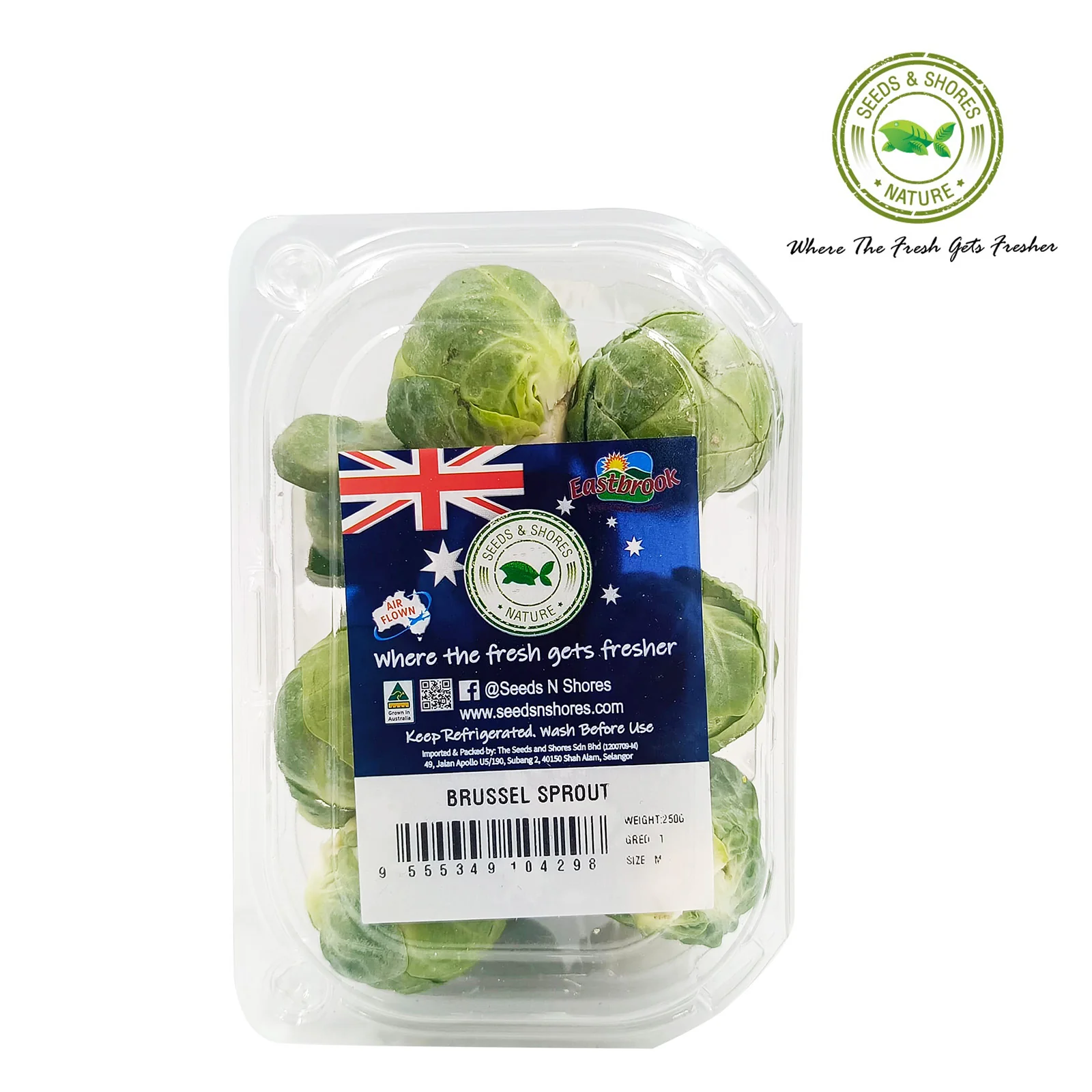 The Seeds and Shores Australia Green Brussel Sprout 250g