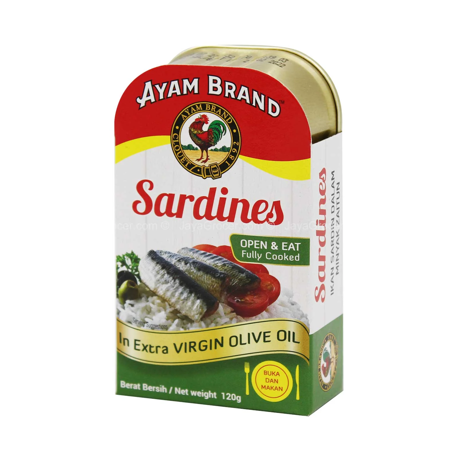 Ayam Brand Sardine Extra Virgin Olive Oil 120g - Image 2