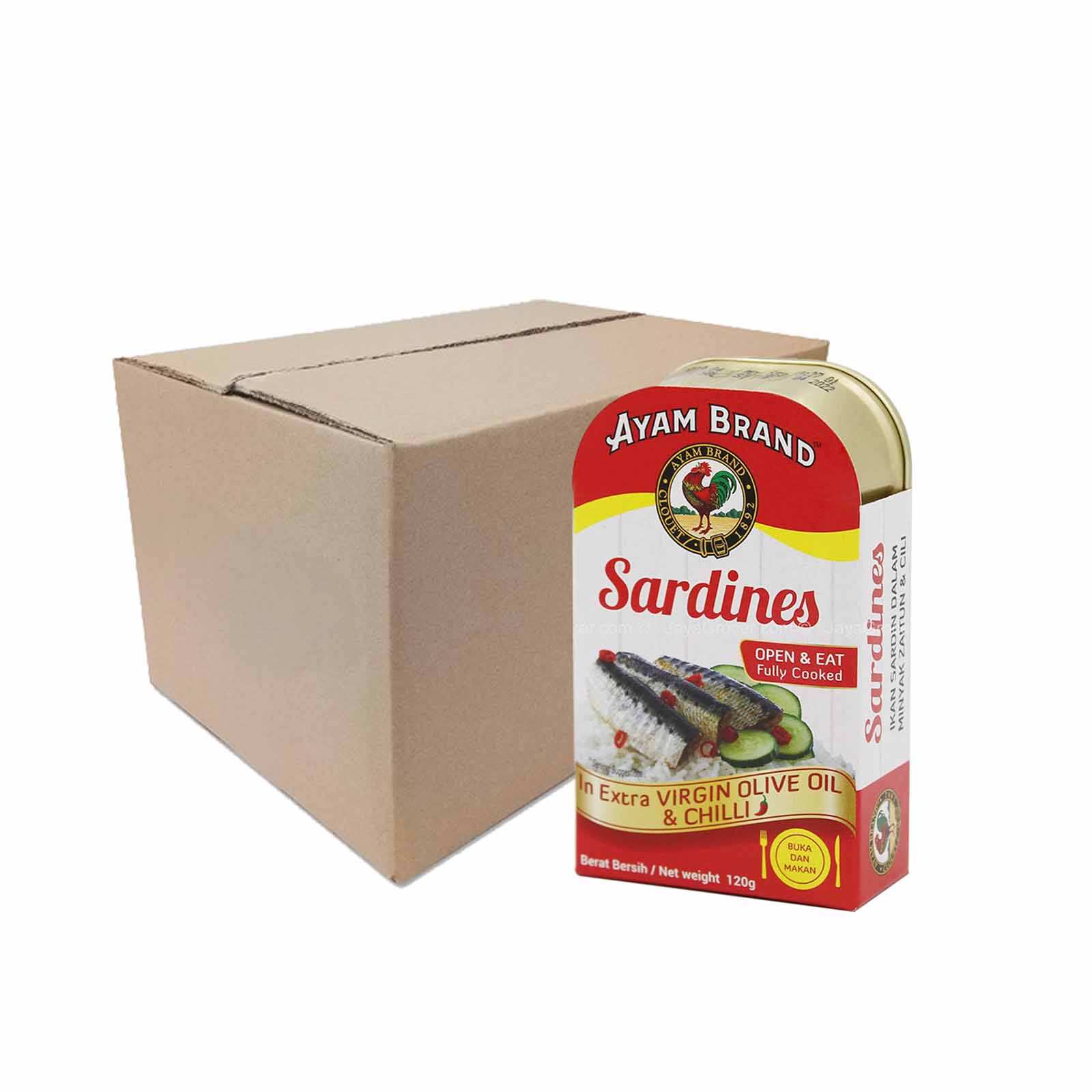 Ayam Brand Sardines in Extra Virgin Olive Oil and Chilli 120g - Image 3