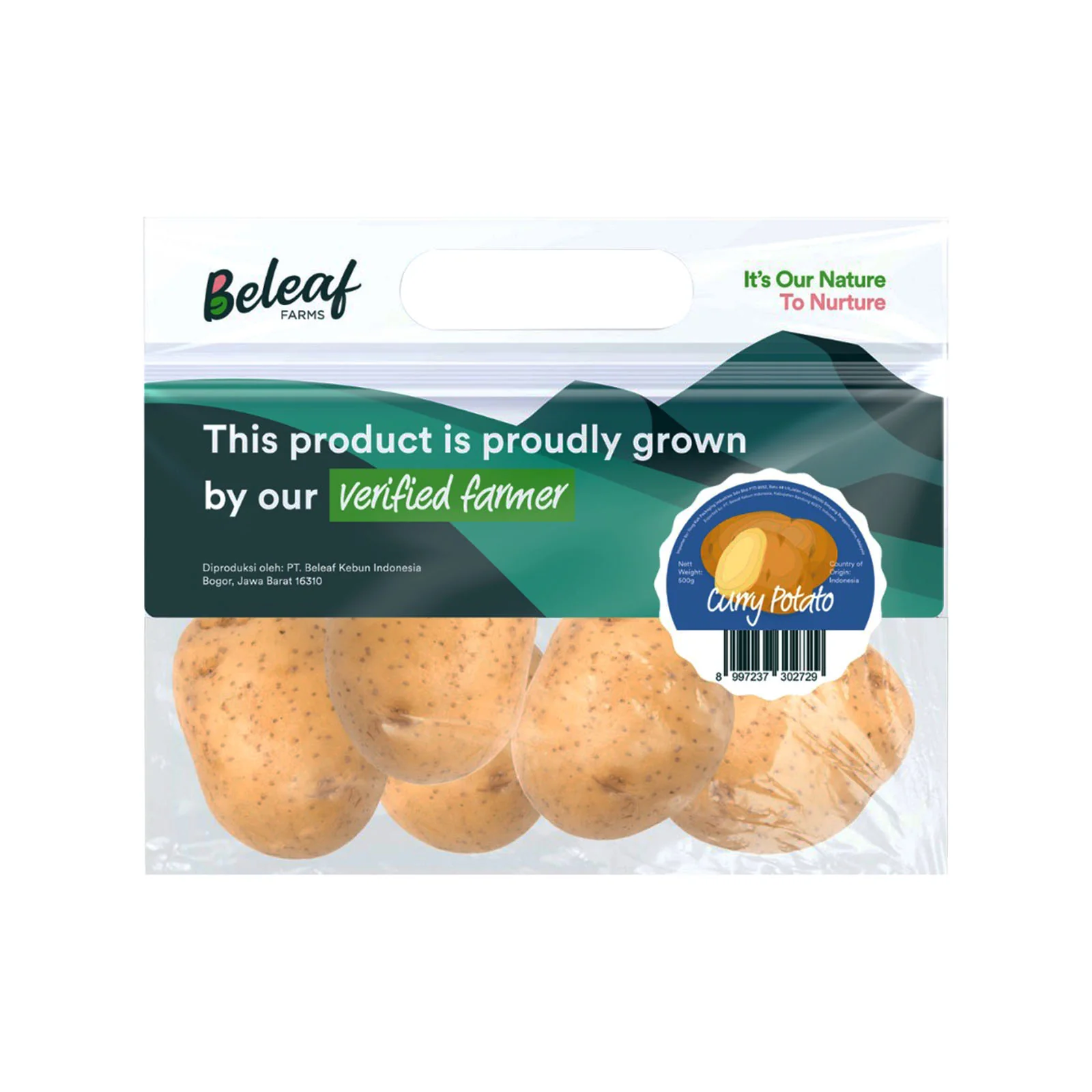 Yk Beleaf Curry Potato (Indonesia) 500g - Image 2