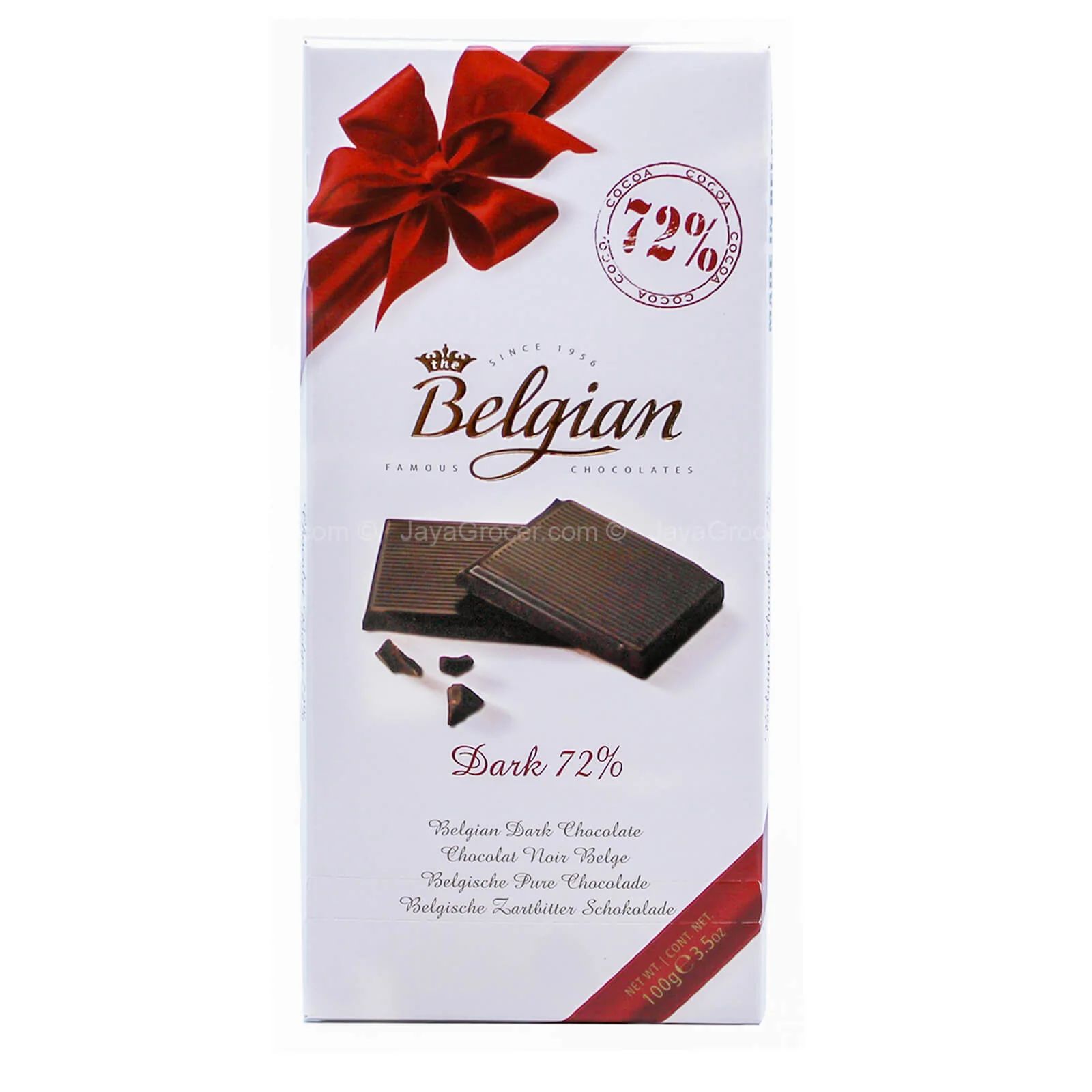 Belgian Dark 72% Dark Chocolate Bar 100g - Image 2