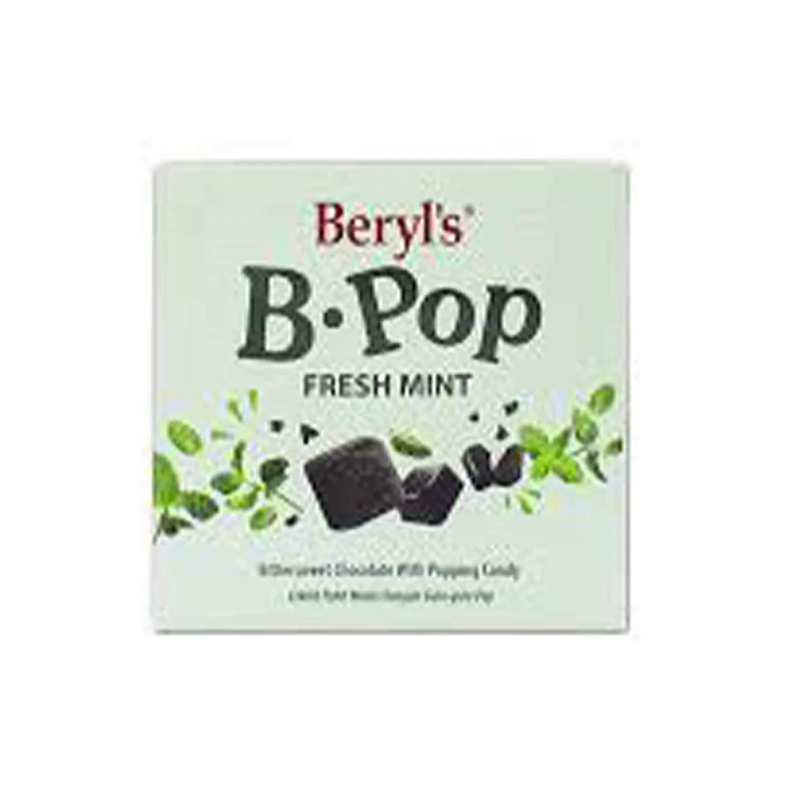 Beryls B.Pop Fresh Mint Bittersweet Chocolate 50g - Image 2
