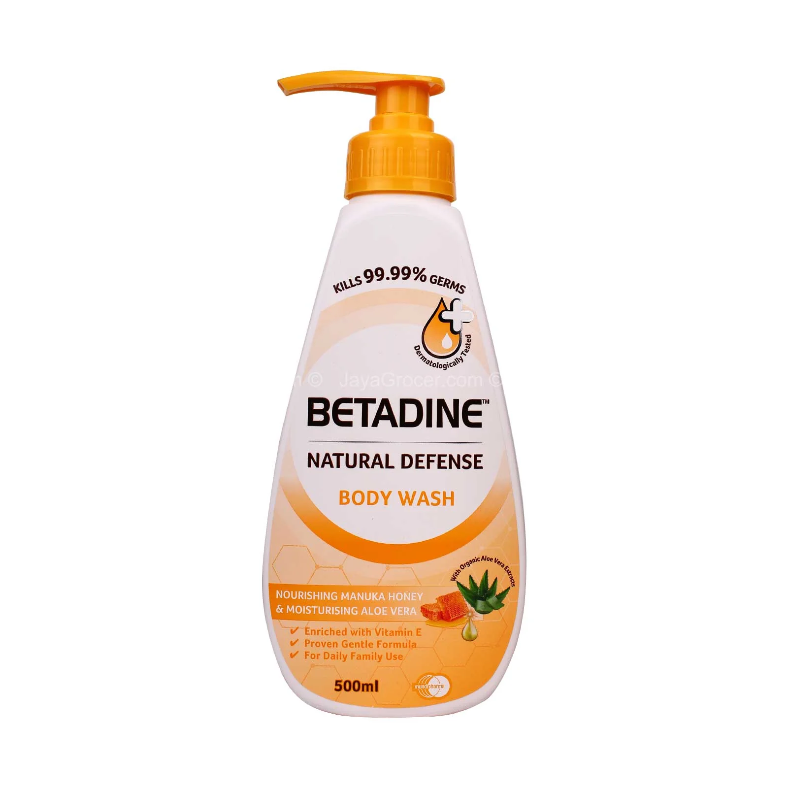 BETADIN B/WASH MOISTURING M/HNY 500ML