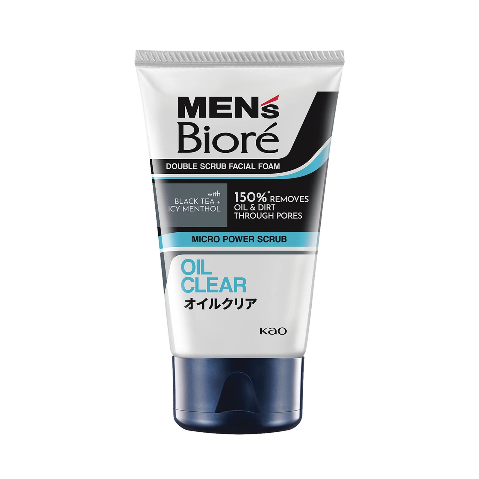 Biore Men Double Scrub Facial Foam Oil Clear 100g