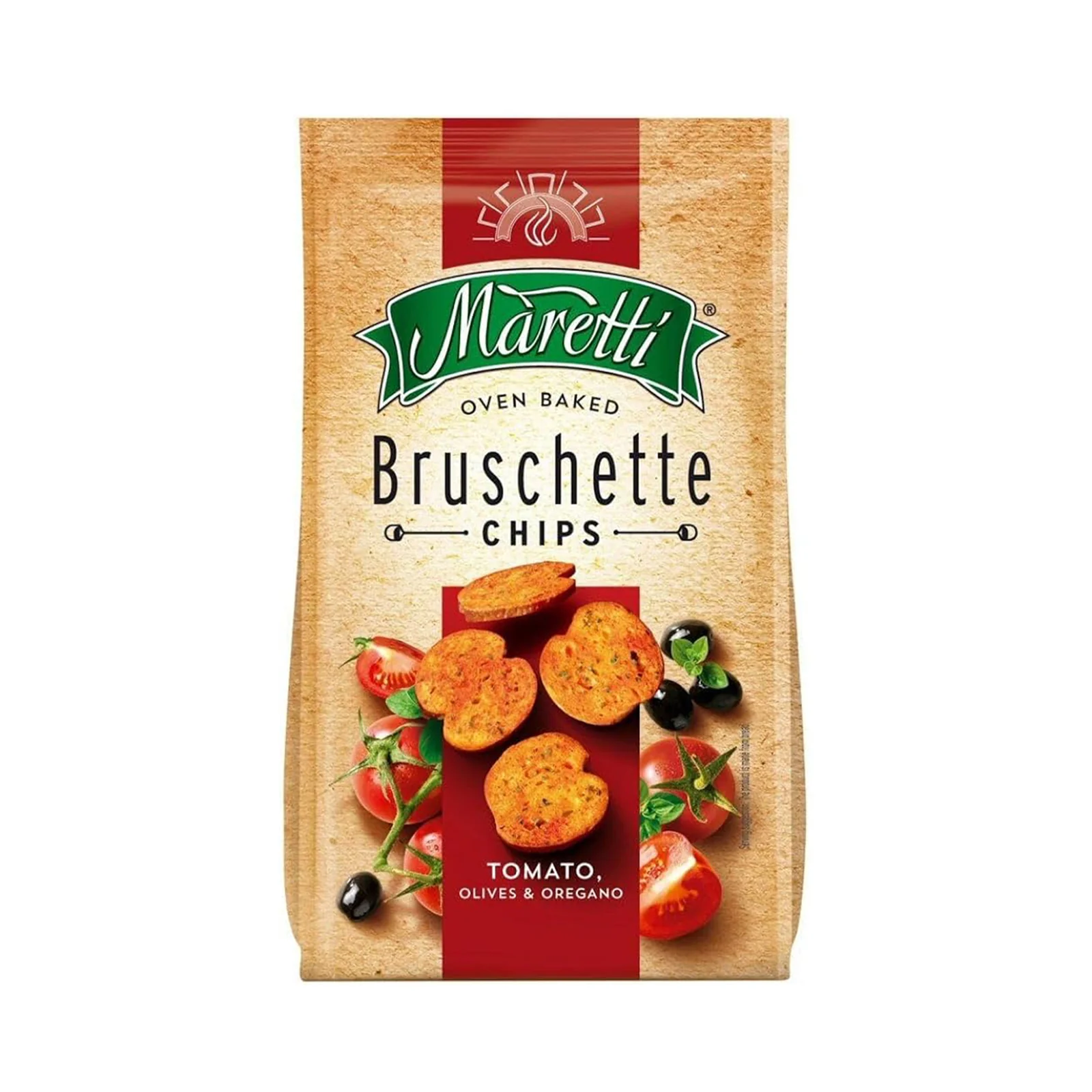 Bruschette Maretti Tomato, Olives and Oregano Chips 70g - Image 2