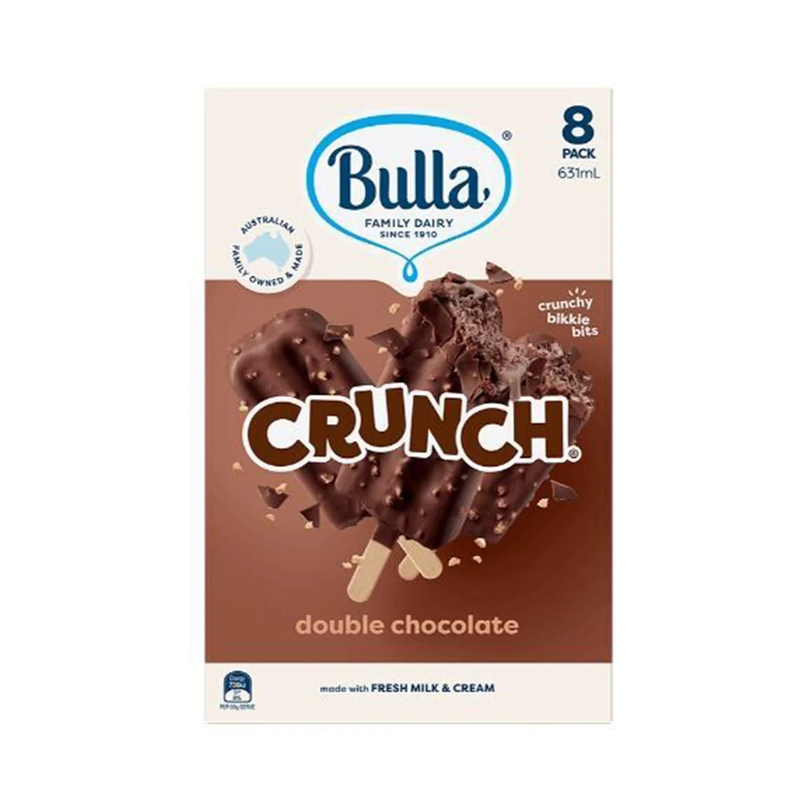 Bulla Crunch Double Chocolate 8pcs/pack - Image 2