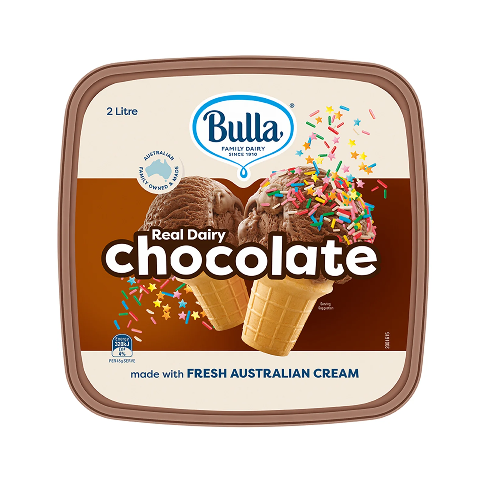 Bulla Really Dairy Chocolate Ice Cream 2L - Image 2