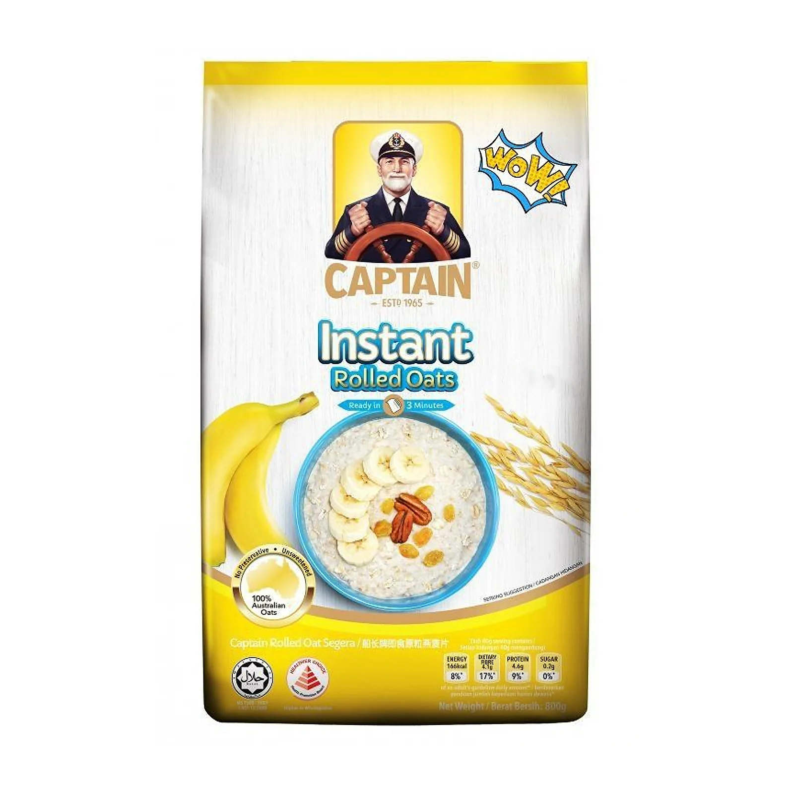 Captain Instant Rolled Oats 800g - Image 2