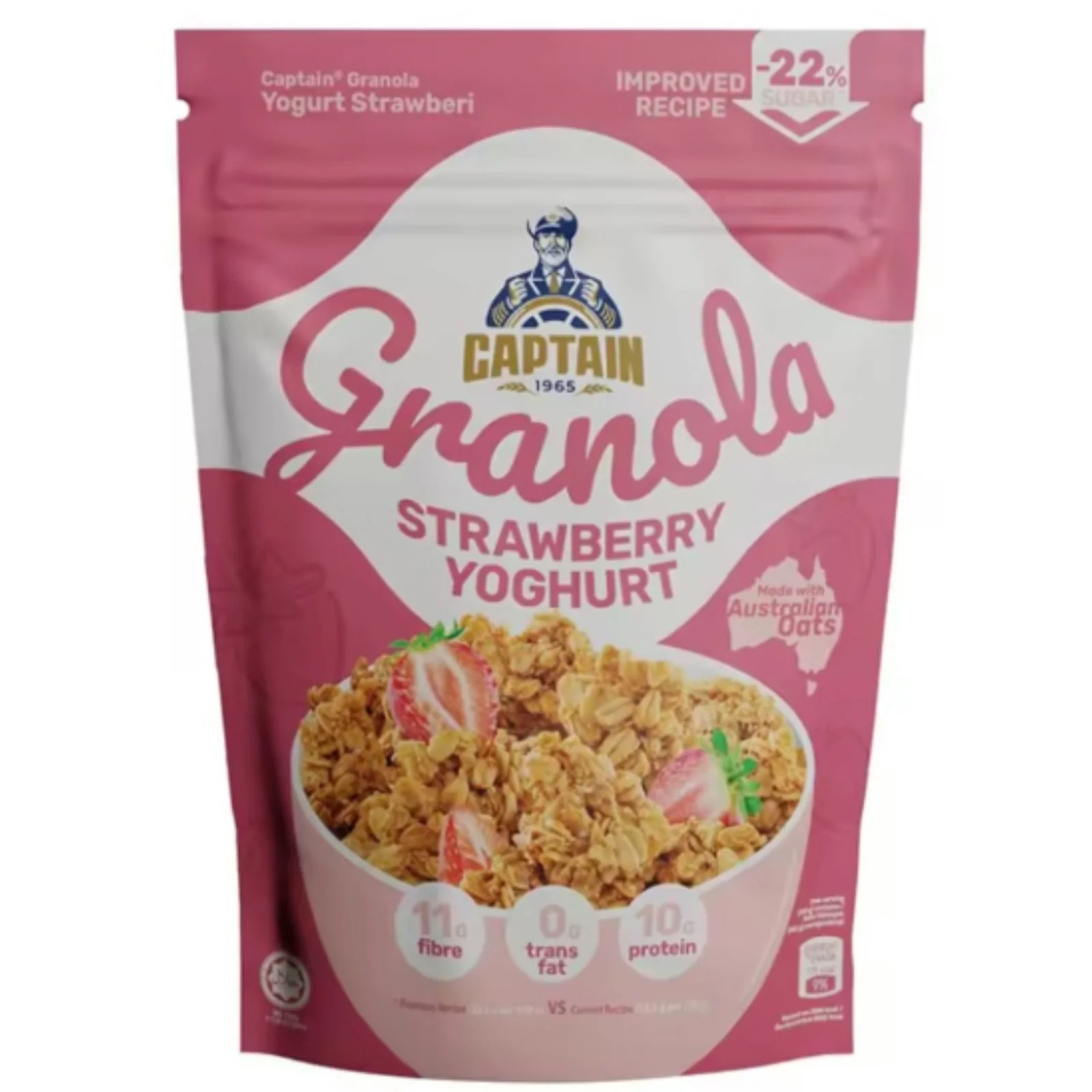 Captain Oats Granola Strawberry Yoghurt 220g - Image 2