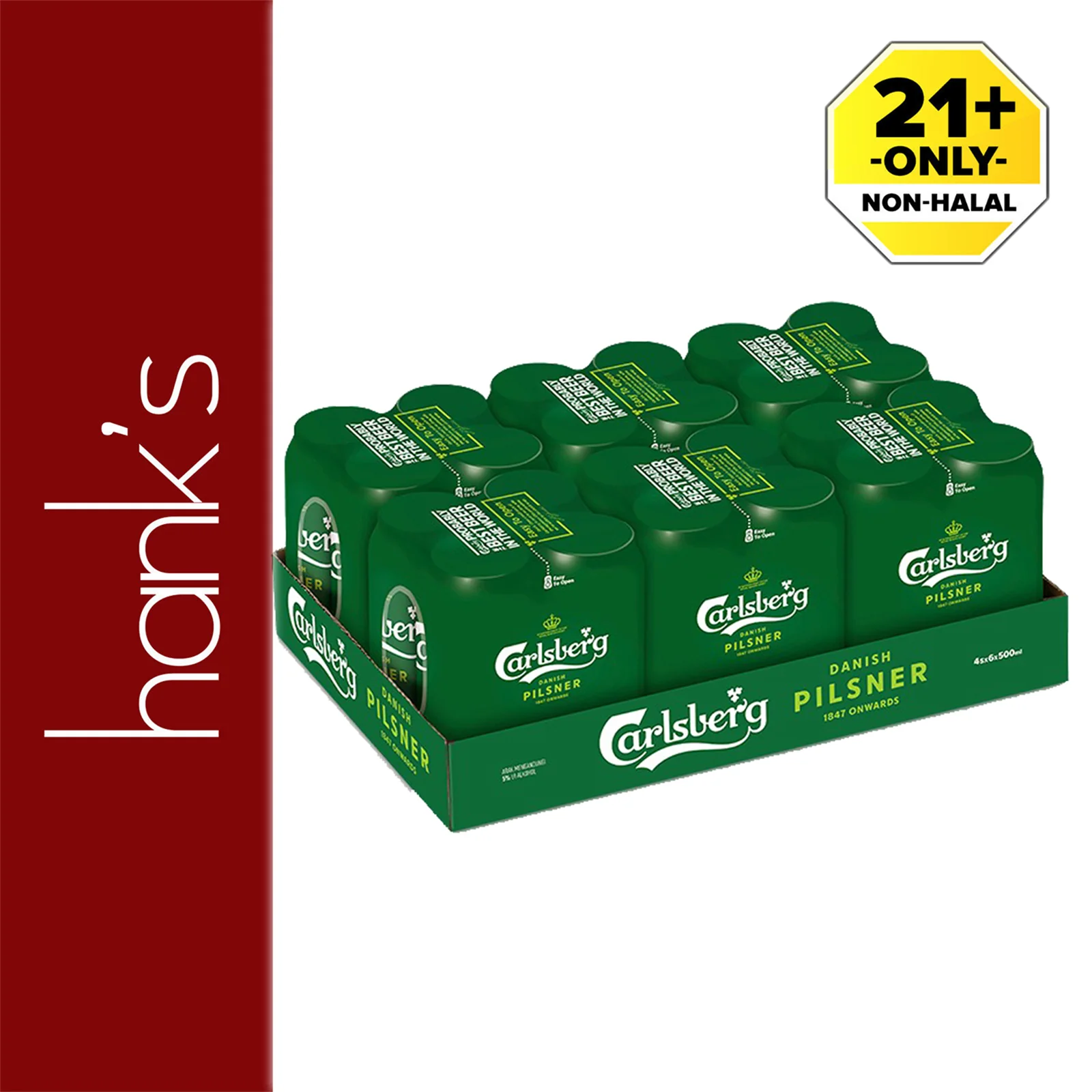 Carlsberg Green Label Beer (Can) 500ml - Image 3