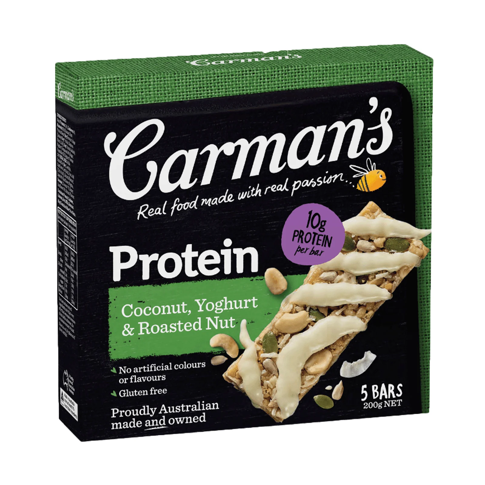 Carman's Cashew Nut, Yoghurt and Roasted Nut Protein Bar 1pack - Image 2