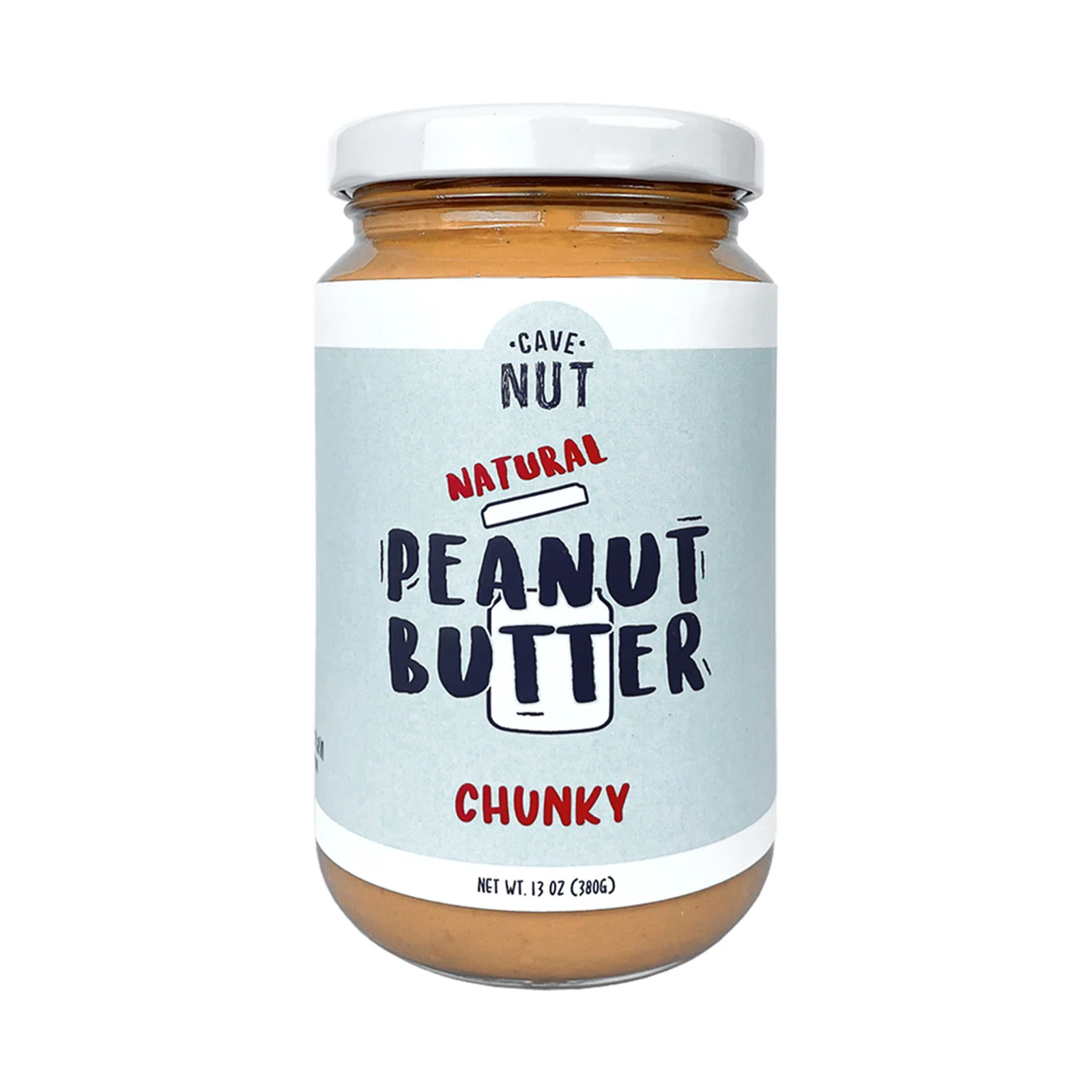 Cave Nut Natural Peanut Butter Spread (Chunky) 380g - Image 2