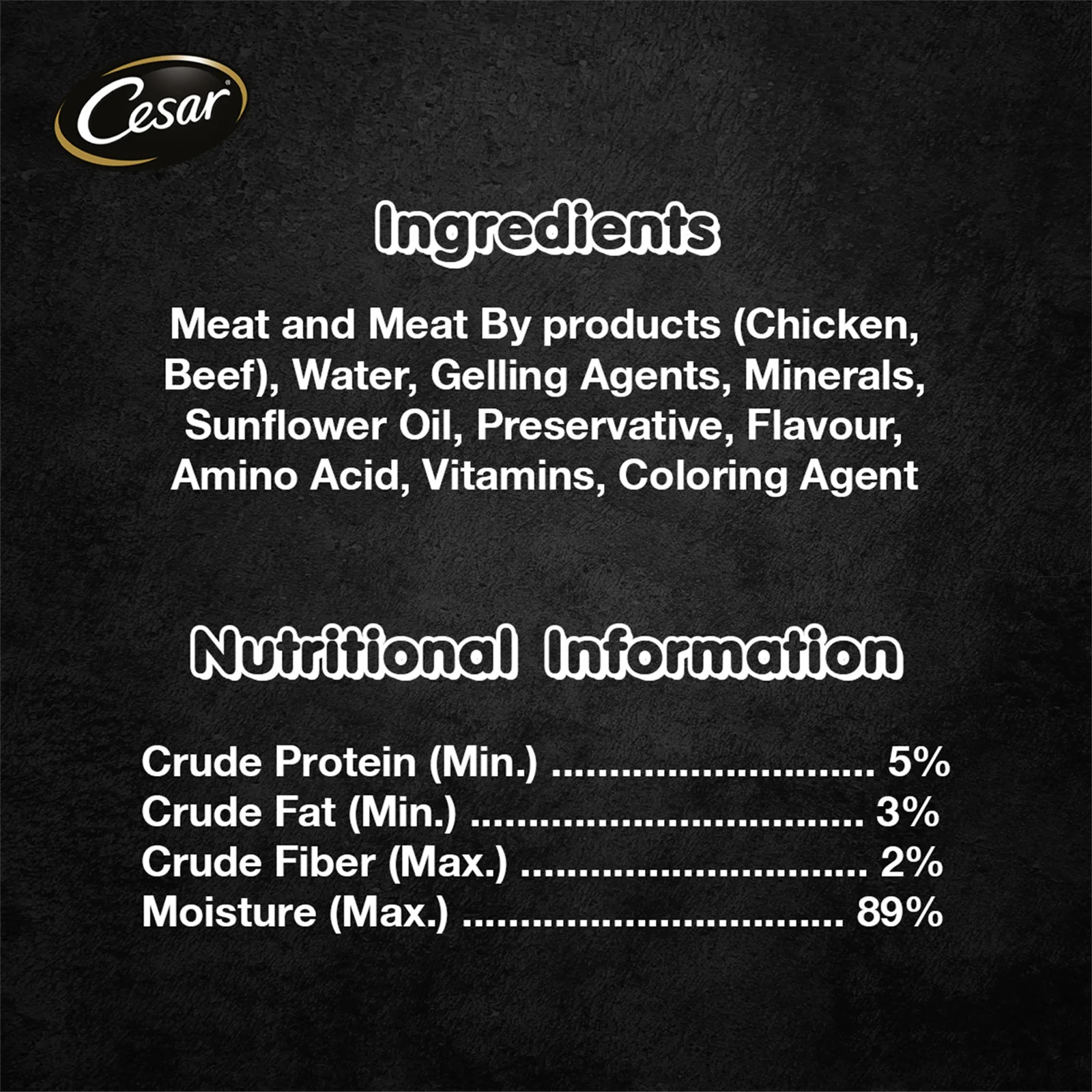 Cesar Beef Wet Dog Food 100g - Image 3