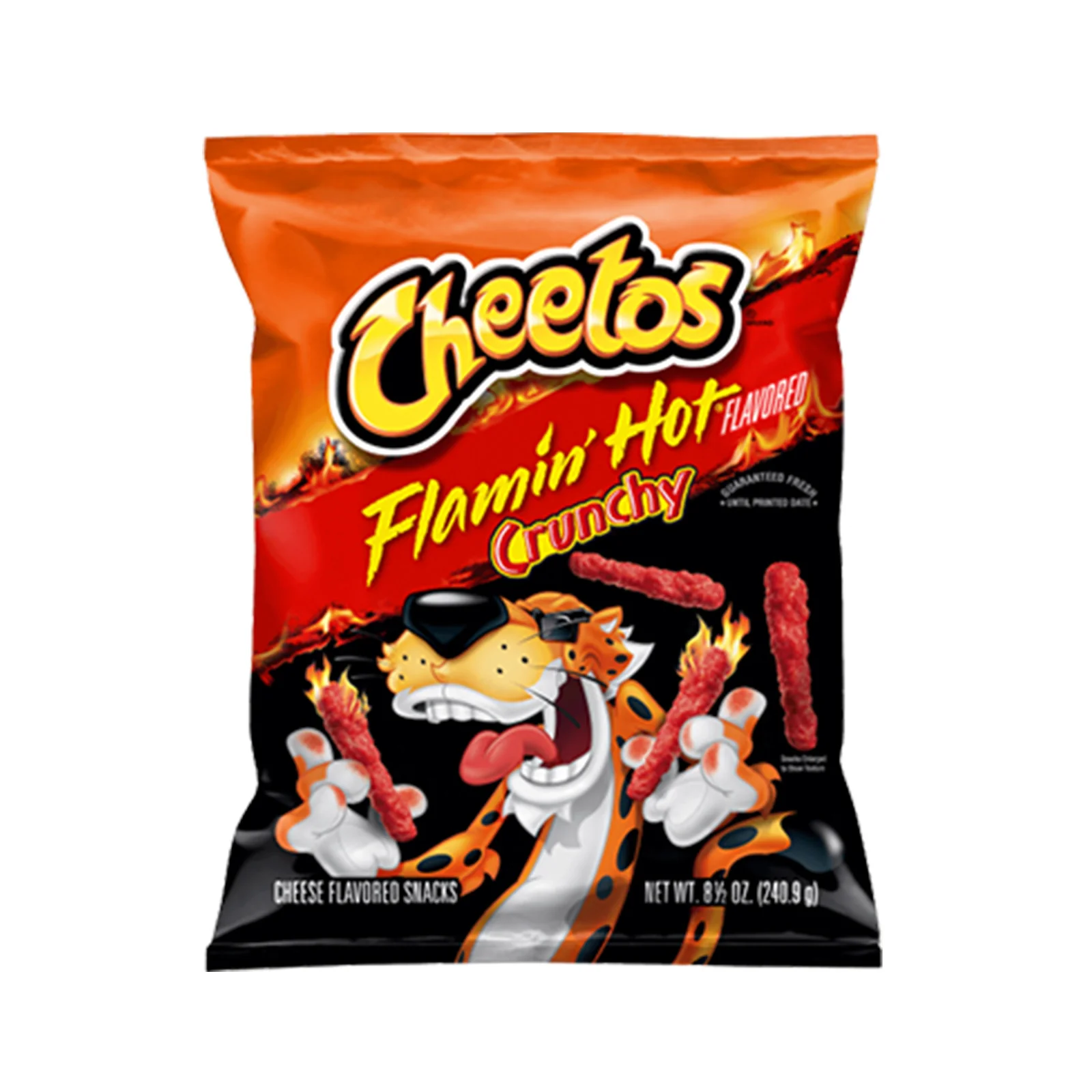 Cheetos Flamin Hot Crunchy Cheese Snack (USA) 227g - Image 2
