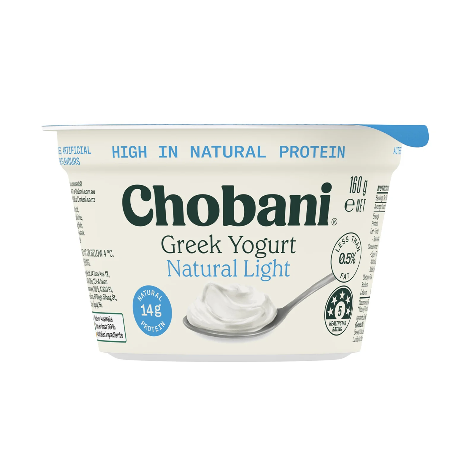 Chobani Natural Light Greek Yogurt 160g - Image 2