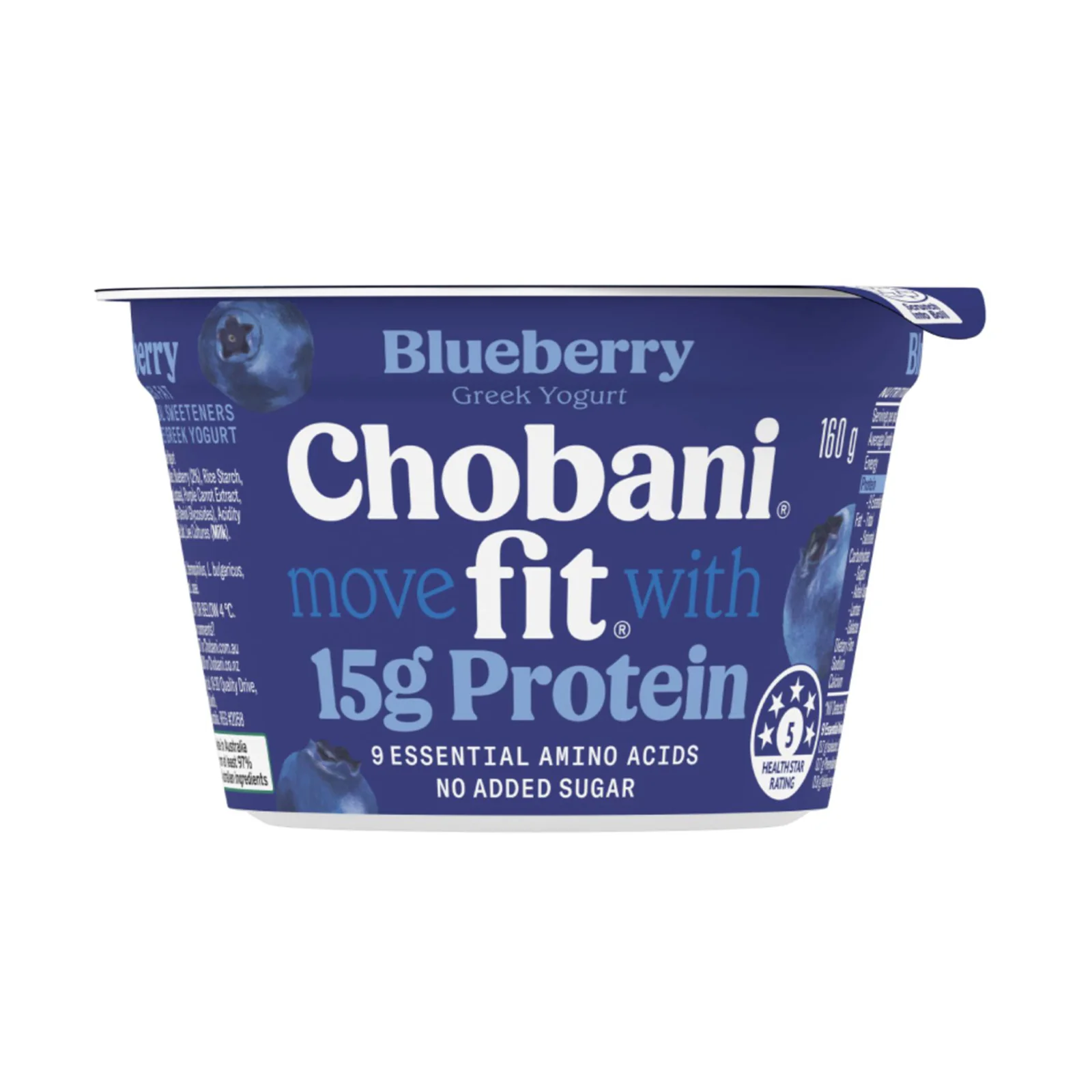 Chobani Fit Blueberry Yogurt 160g - Image 2