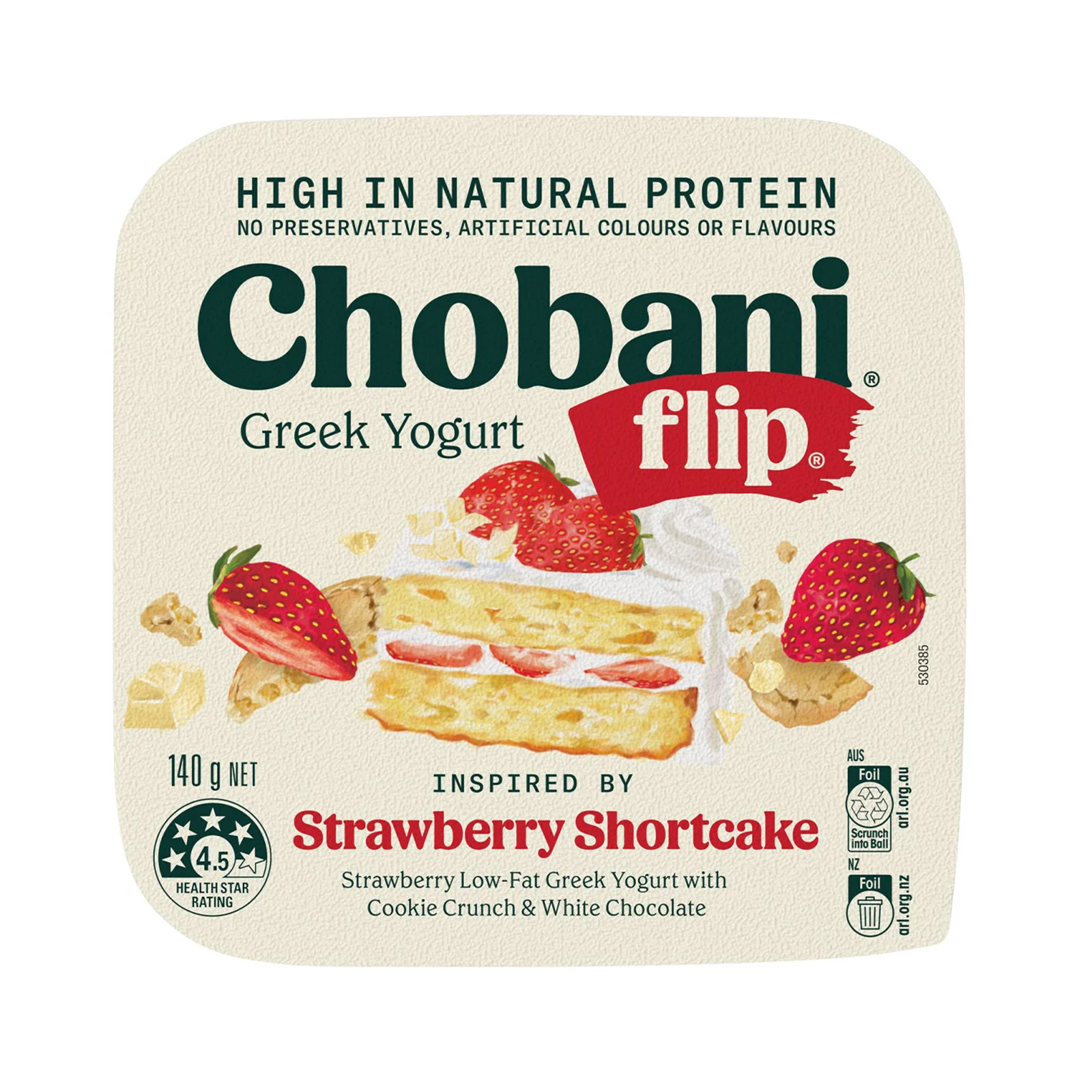 Chobani Flips Strawberry Shortcake 140g - Image 2