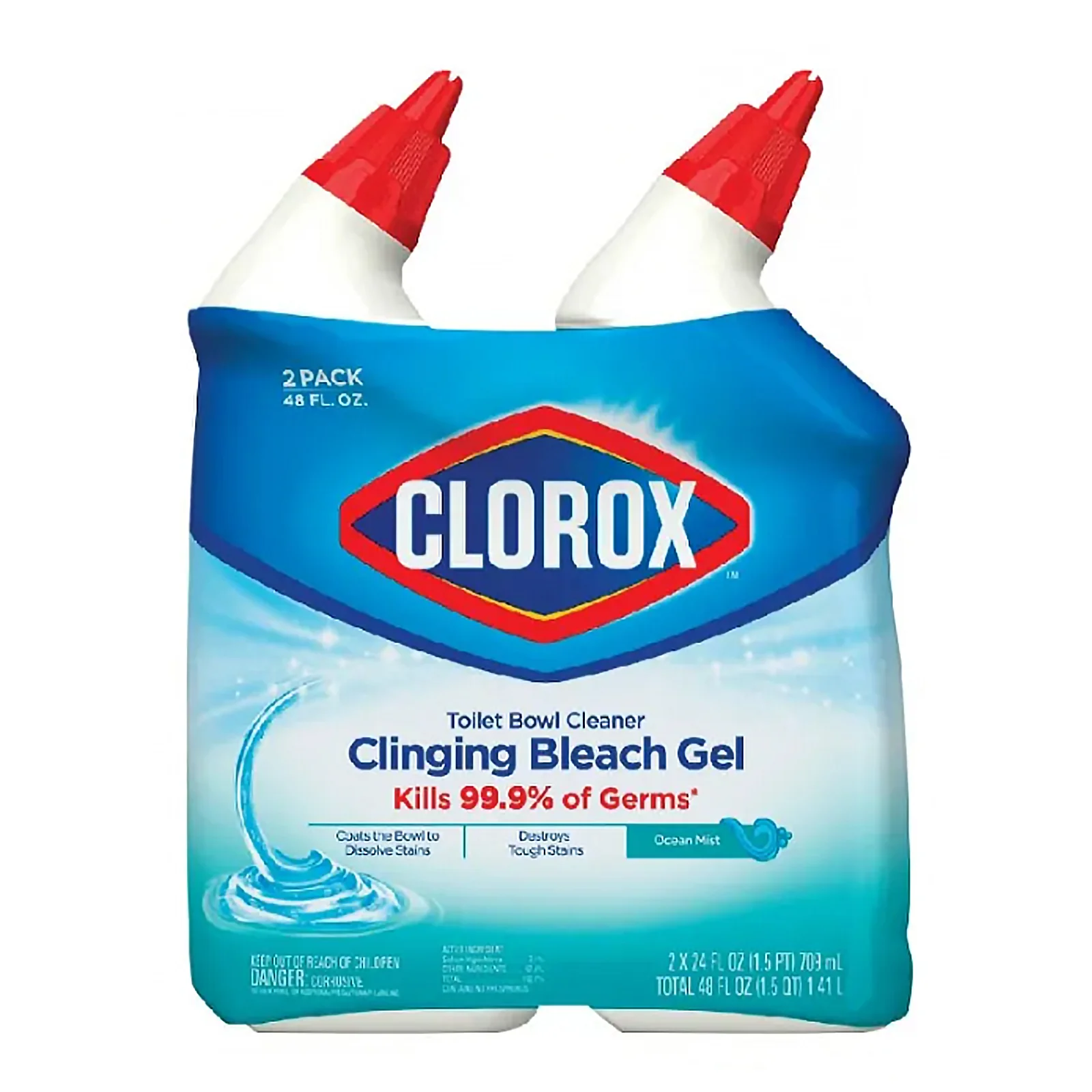Clorox Toilet Bowl Clinging Bleach Gel 709ml x 2 - Image 2