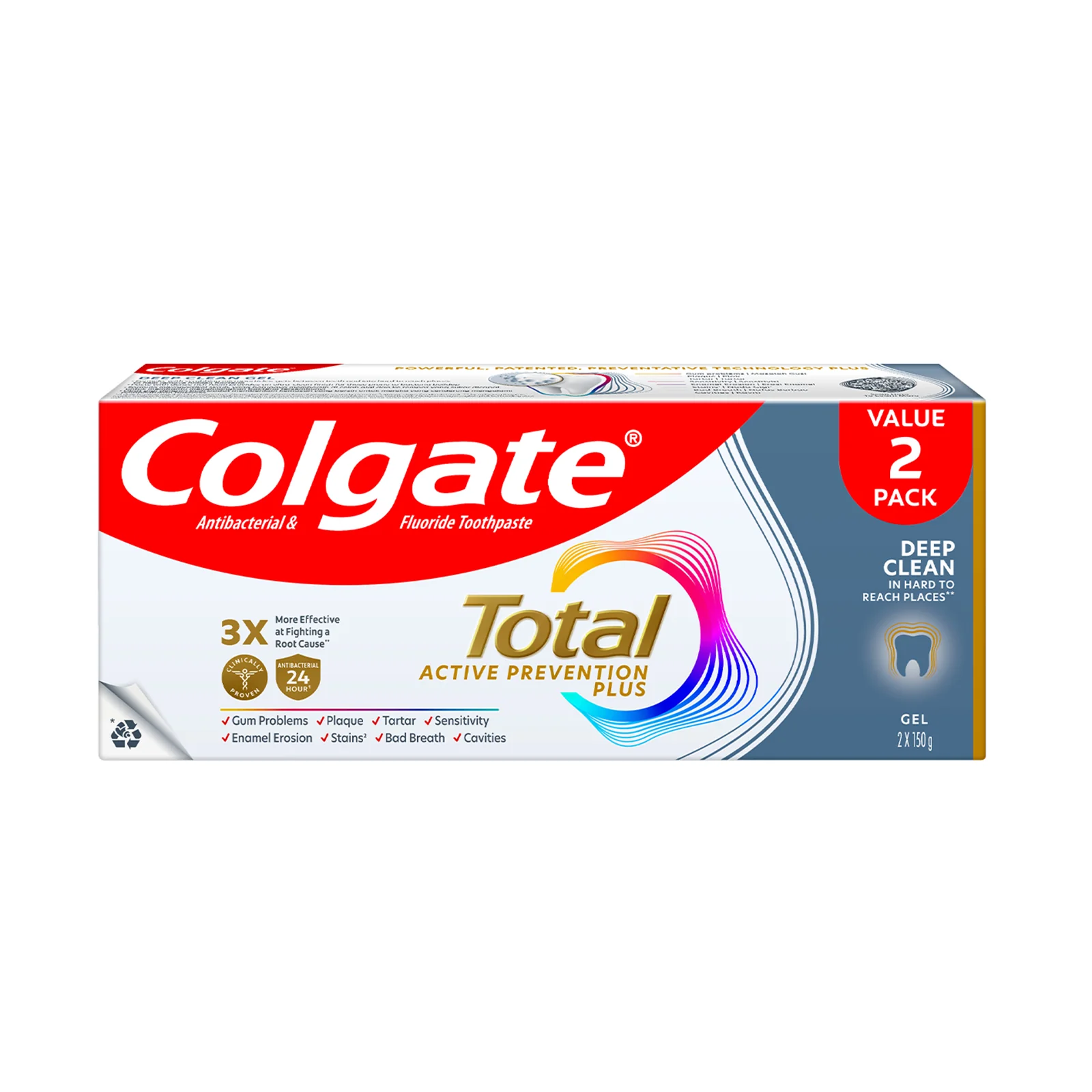 Colgate Total Deep Clean Toothpaste 150g x 2 - Image 2