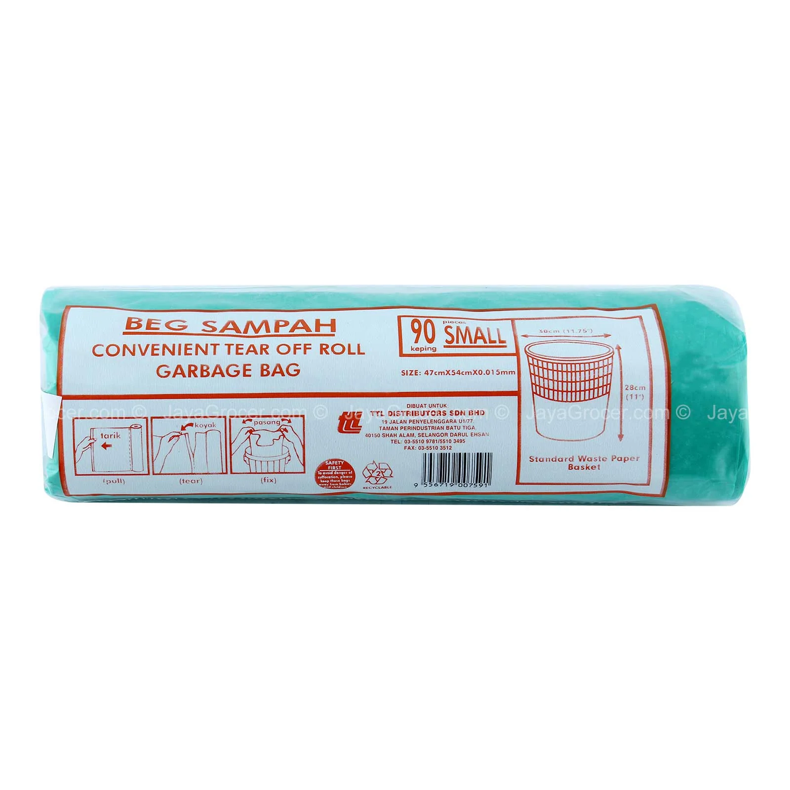 TTL HDPE Garbage Roll (Small) 47 x 54cm  90pcs/pack - Image 2