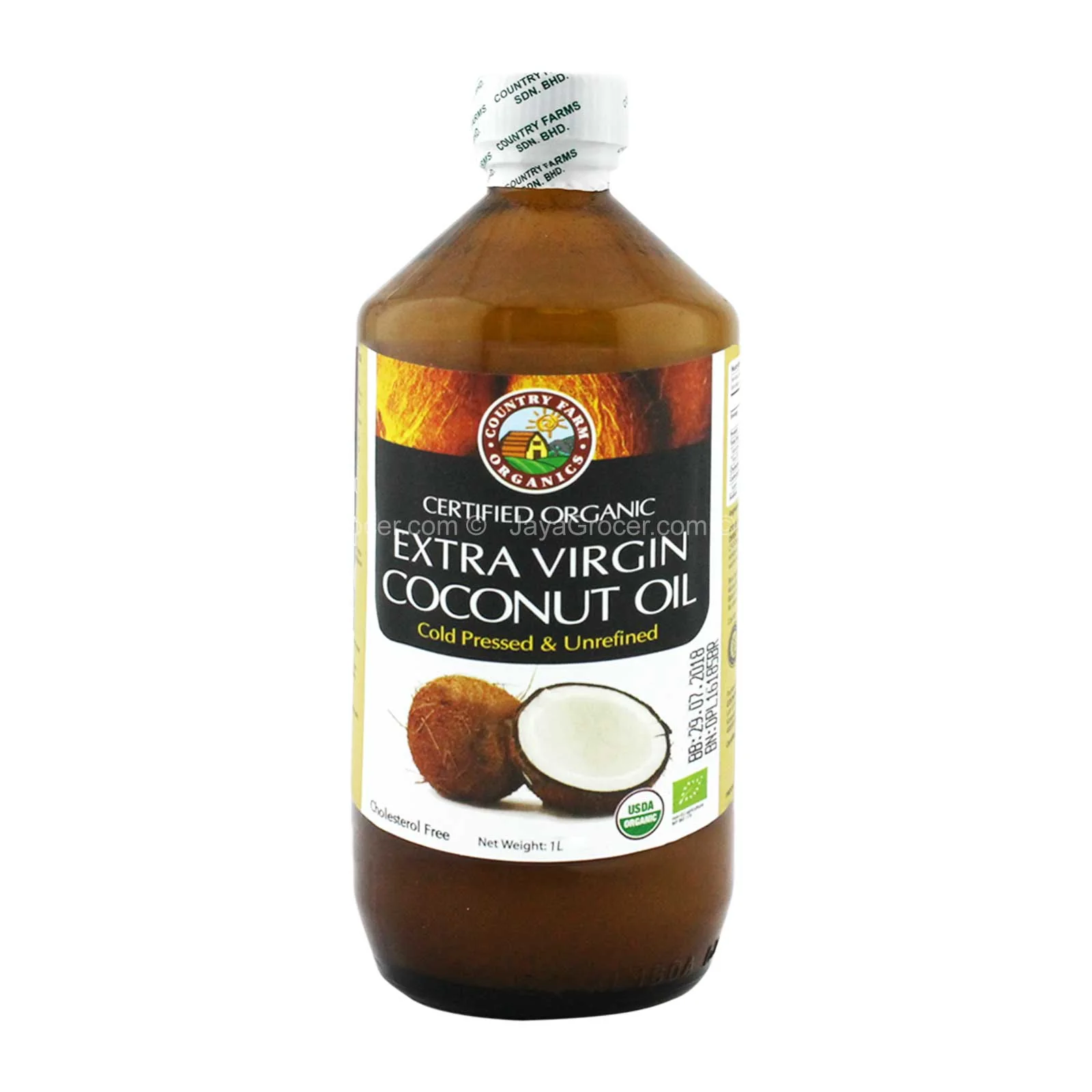 Country Farm Organic Extra Virgin Coconut Oil 1L - Image 2