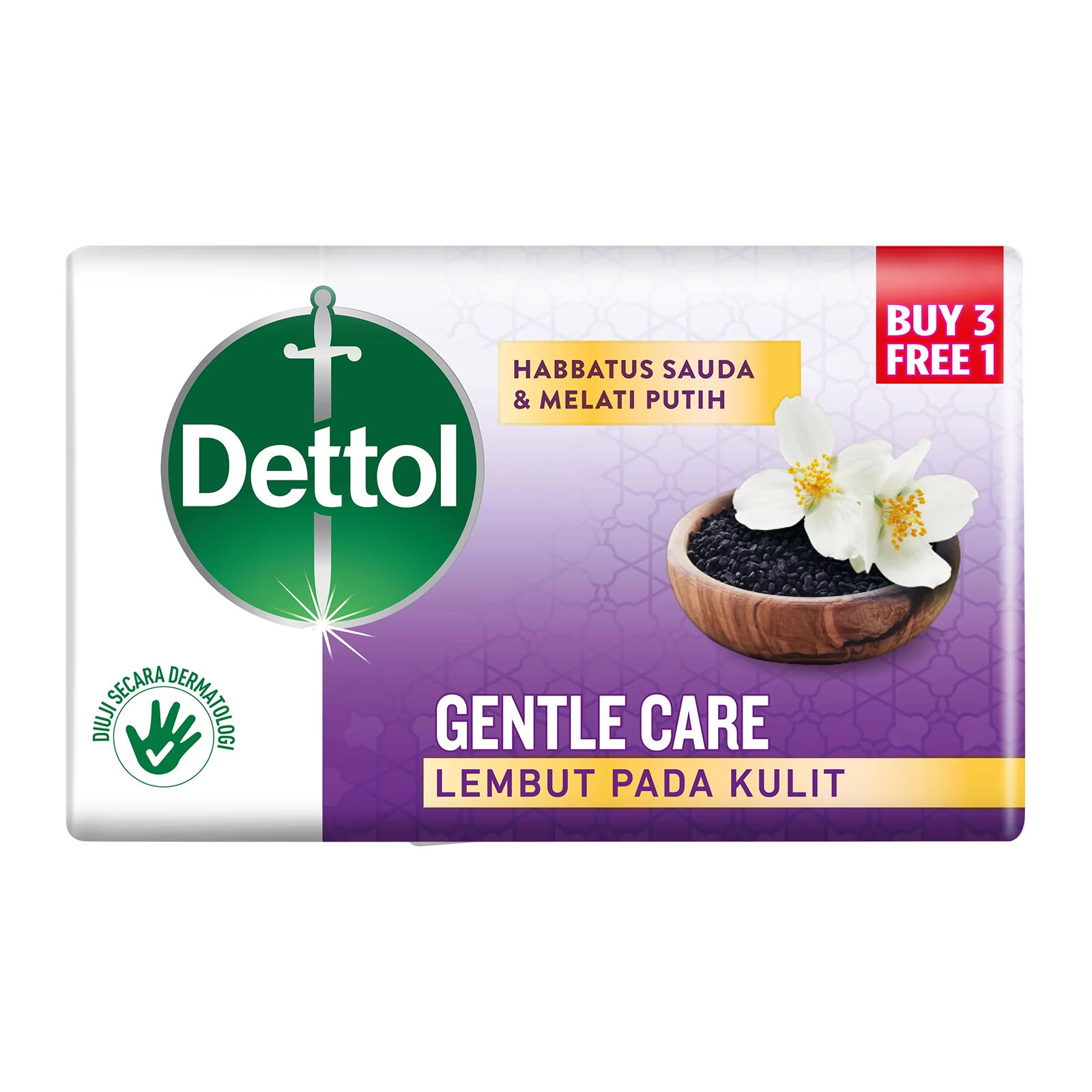 Dettol Body Soap Gentle Care 3+1 100g - Image 2