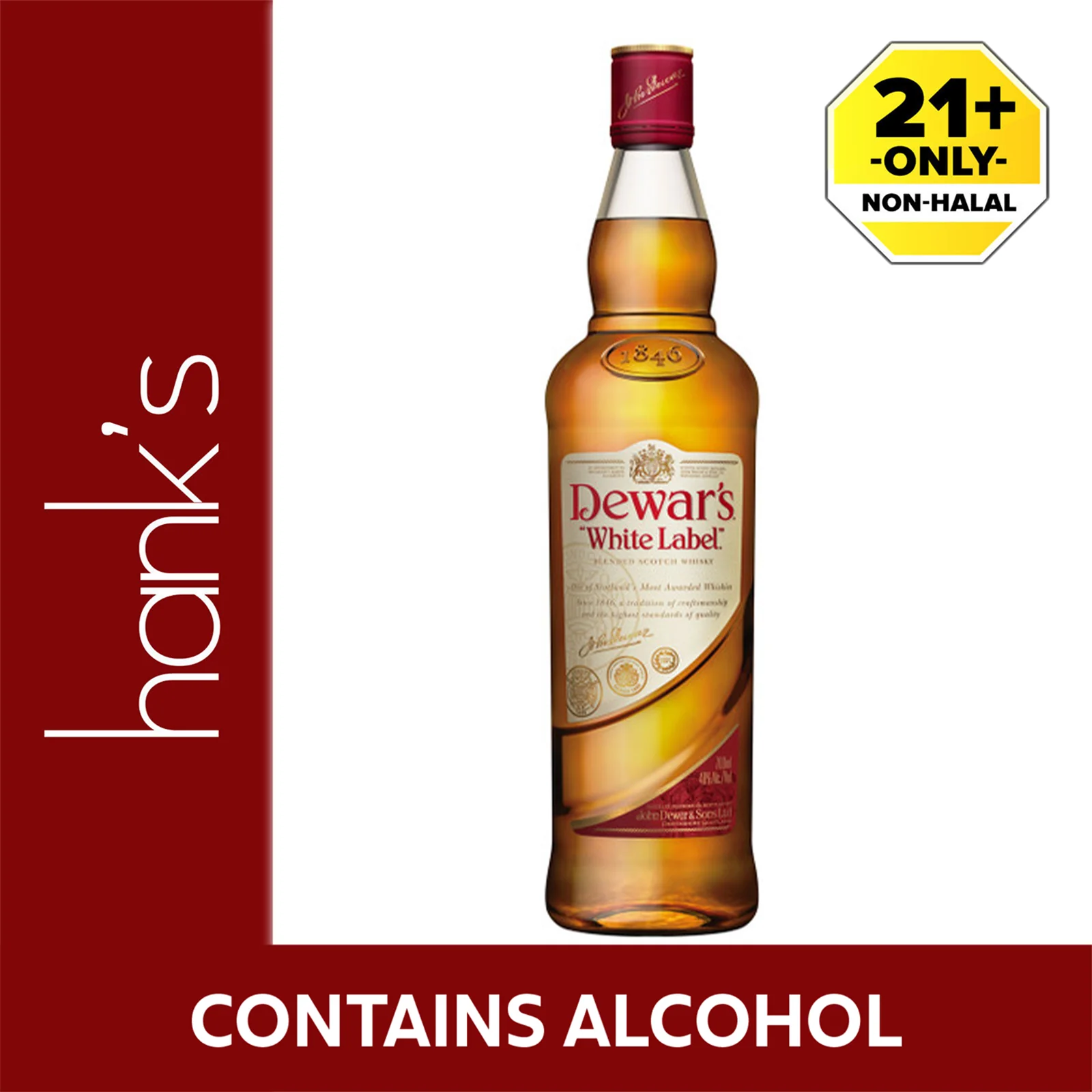 Dewars White Label Blended Scotch Whisky 750ml