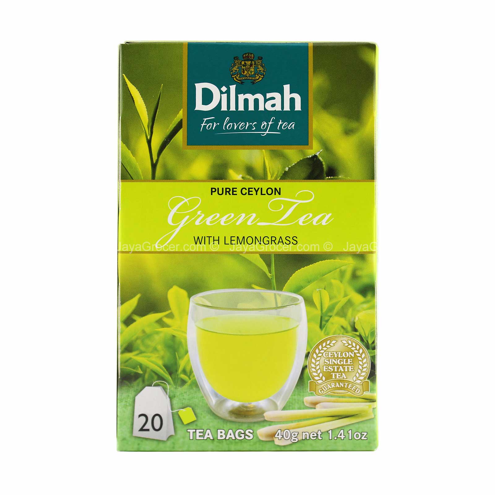 Dilmah Pure Ceylon Green Tea with Lemongrass Teabags 2g x 20 - Image 2
