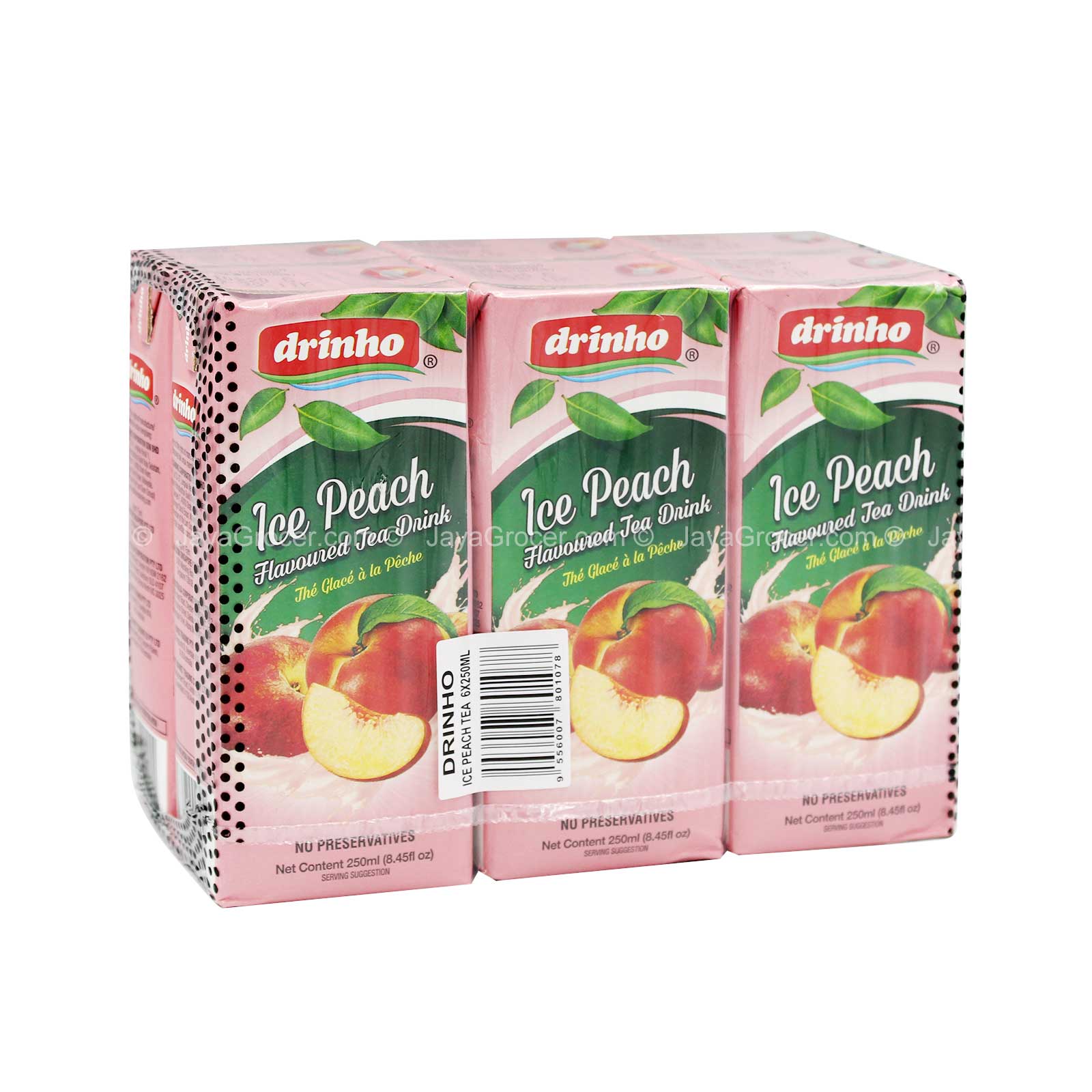 Drinho Peach Tea Drink 250ml x 6 - Image 2