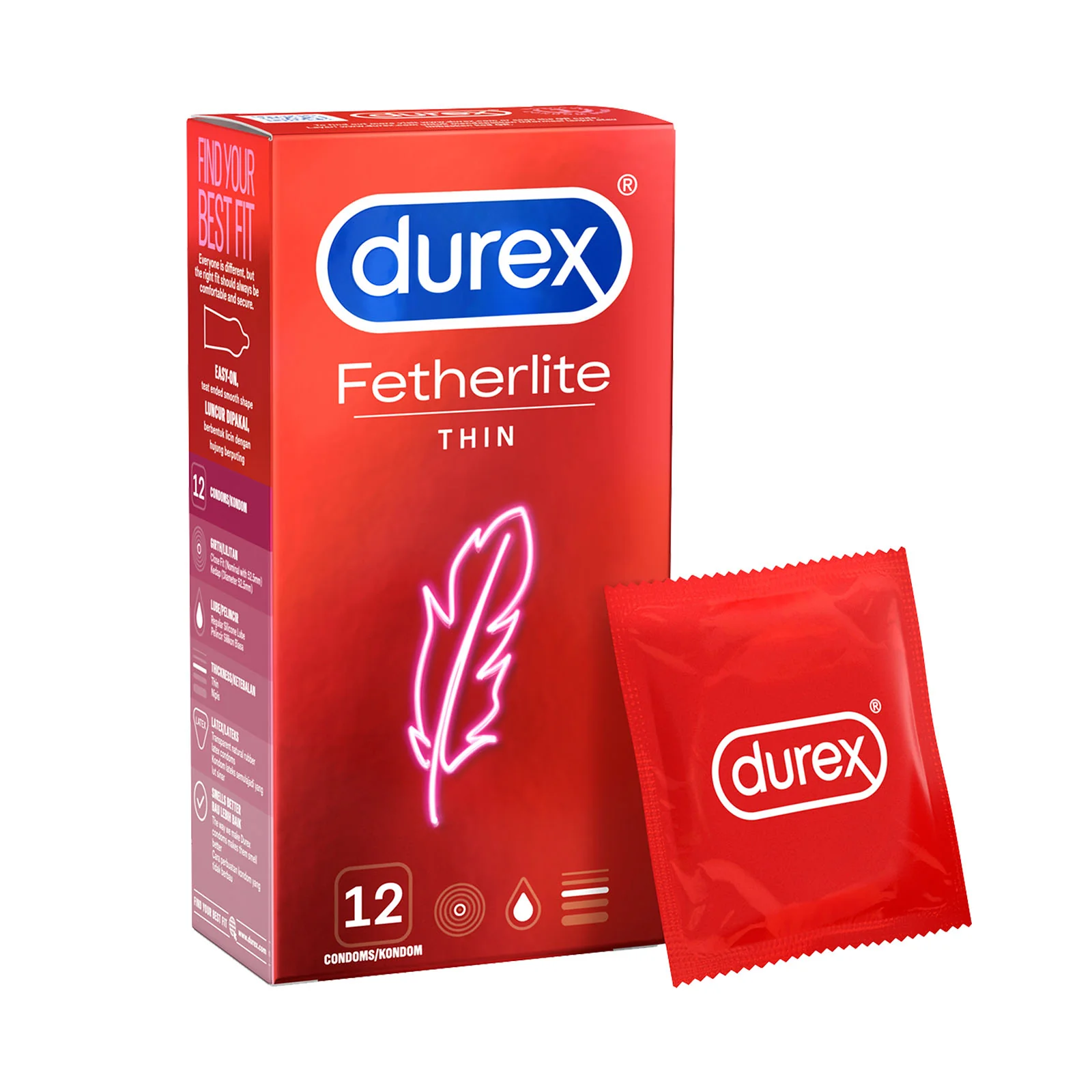 Durex Fetherlite Condoms 12pcs/pack - Image 2