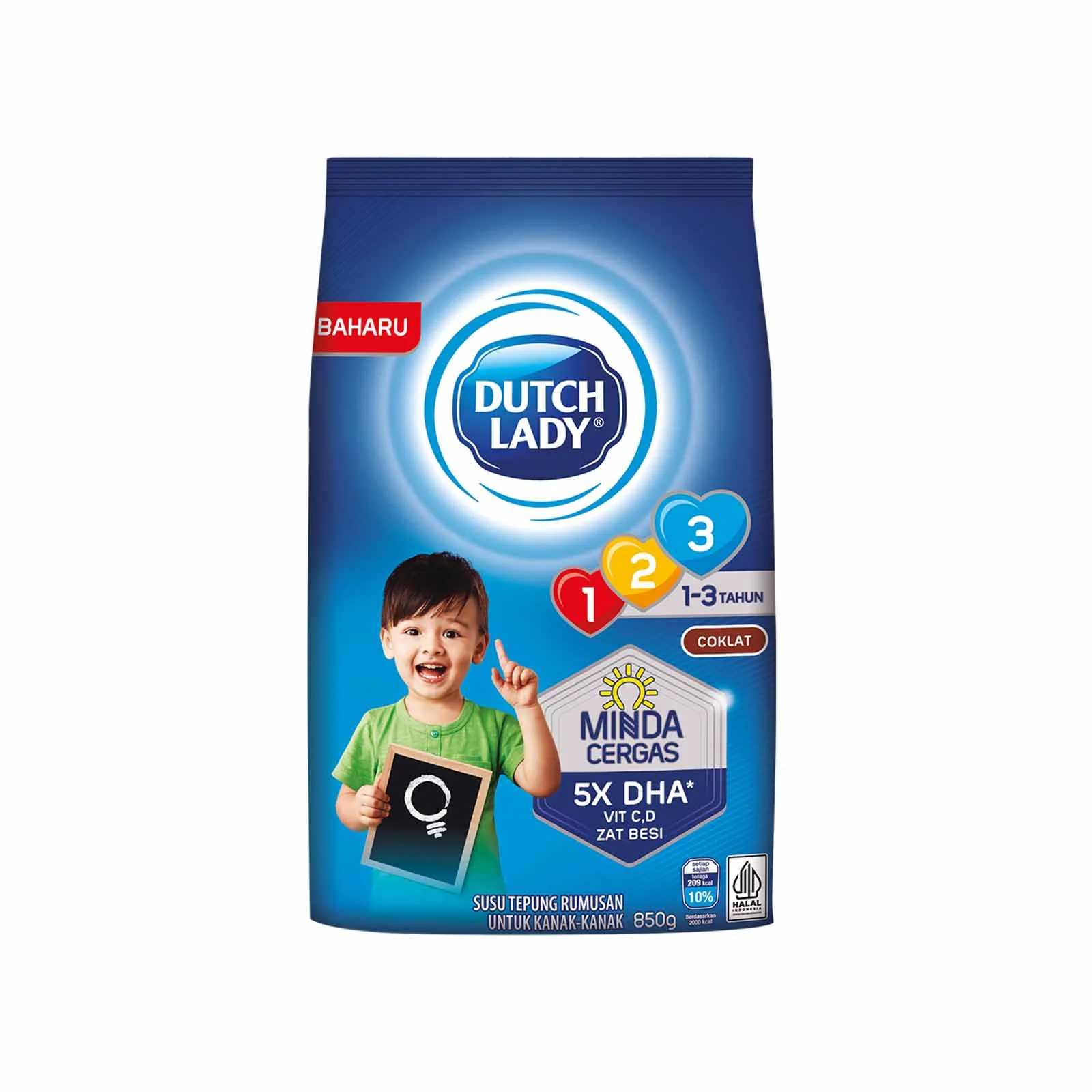 Dutch Lady 123 Chocolate Growing Up Milk 850g - Image 2