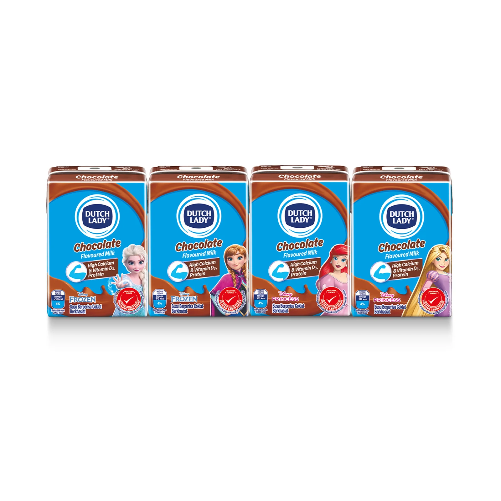 Dutch Lady Milky Frozen UHT Milk Chocolate Flavour 125ml x 4 - Image 2