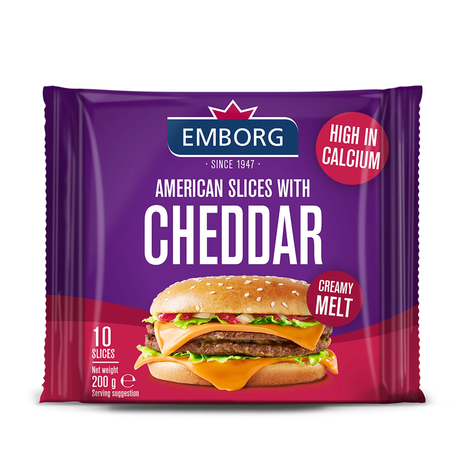 Emborg American Cheddar Slices Cheese 200g - Image 2