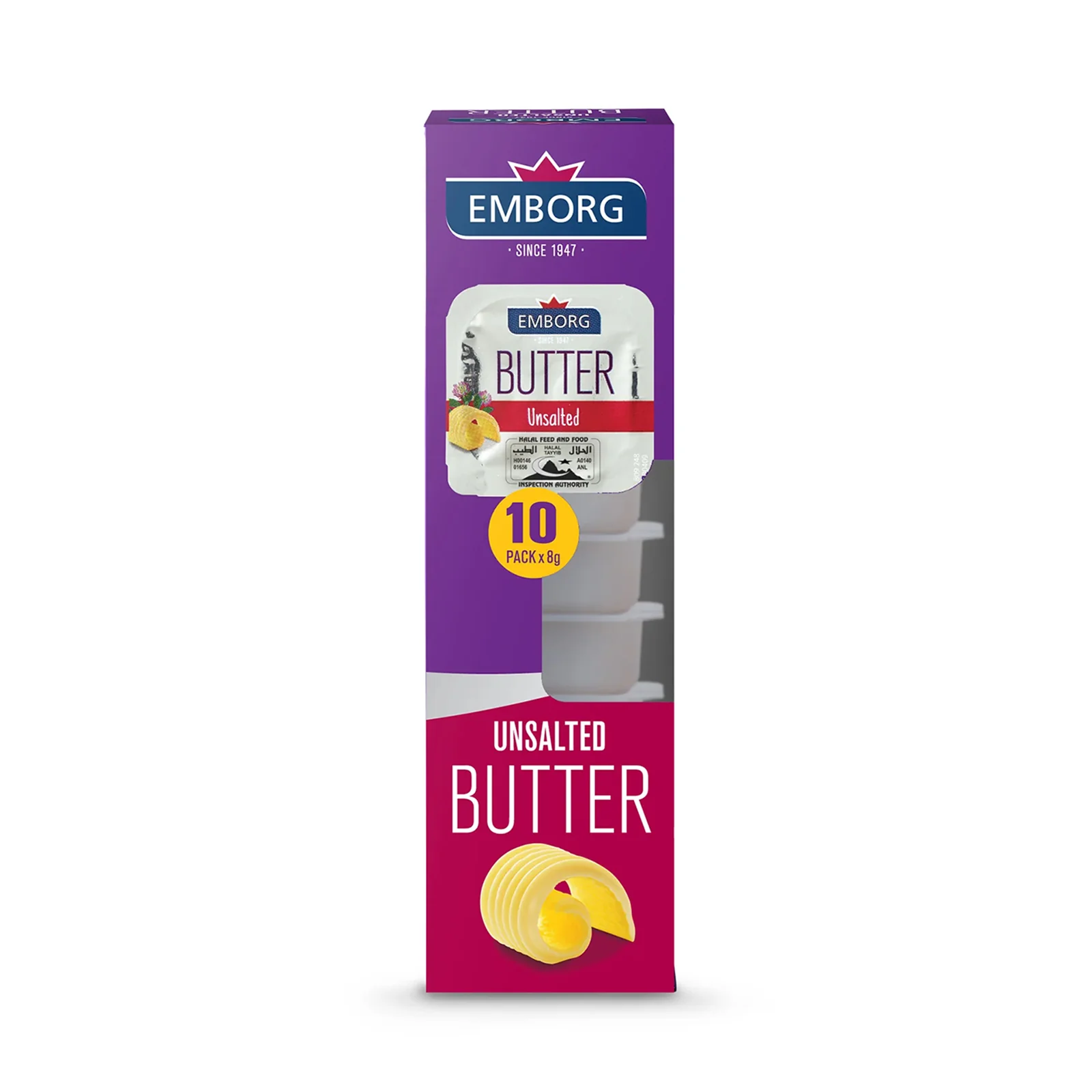 Emborg Mini Unsalted Butter 8g x 10 - Image 2