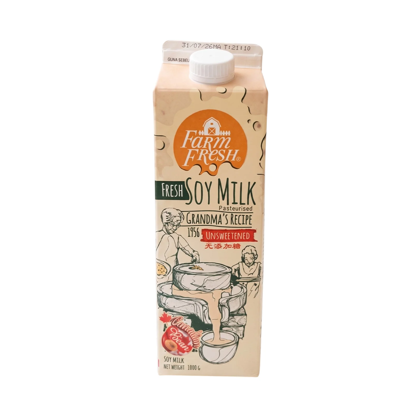 Farm Fresh Soy Milk Unsweetened 1L - Image 2