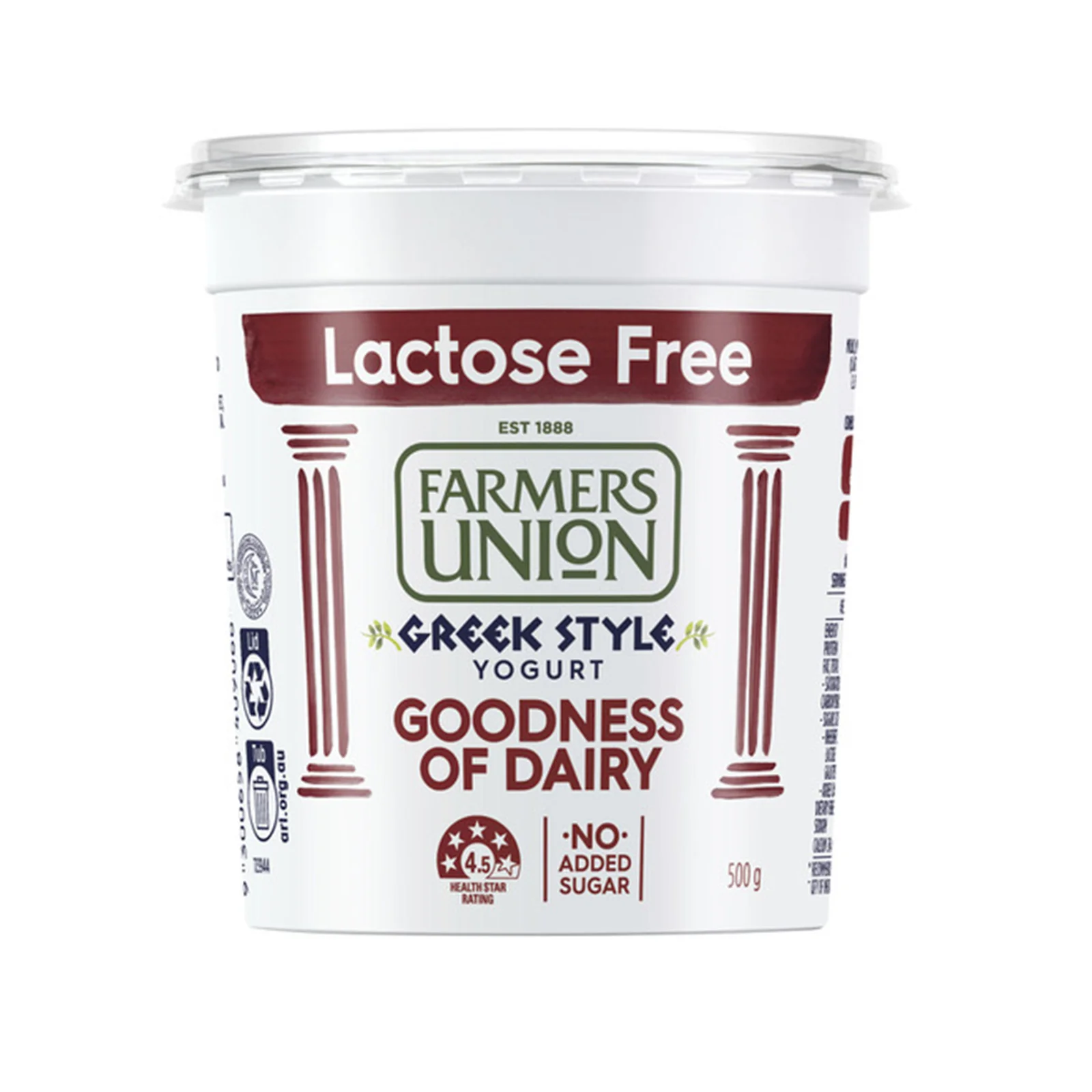 Farmers Union Greek Style Yogurt Lactose Free 500g - Image 2