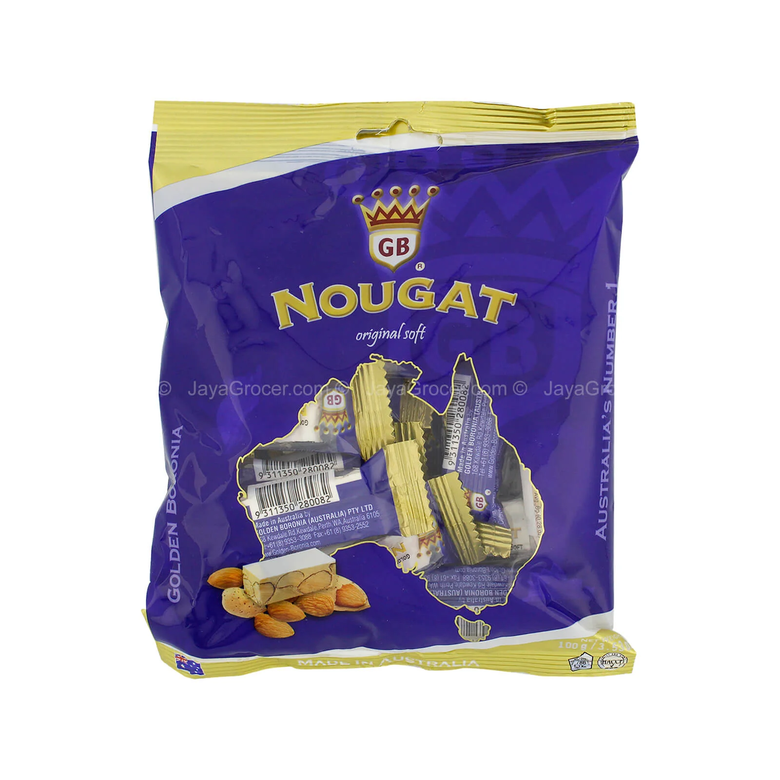 Golden Boronia Almond Soft Nougat 100g - Image 2
