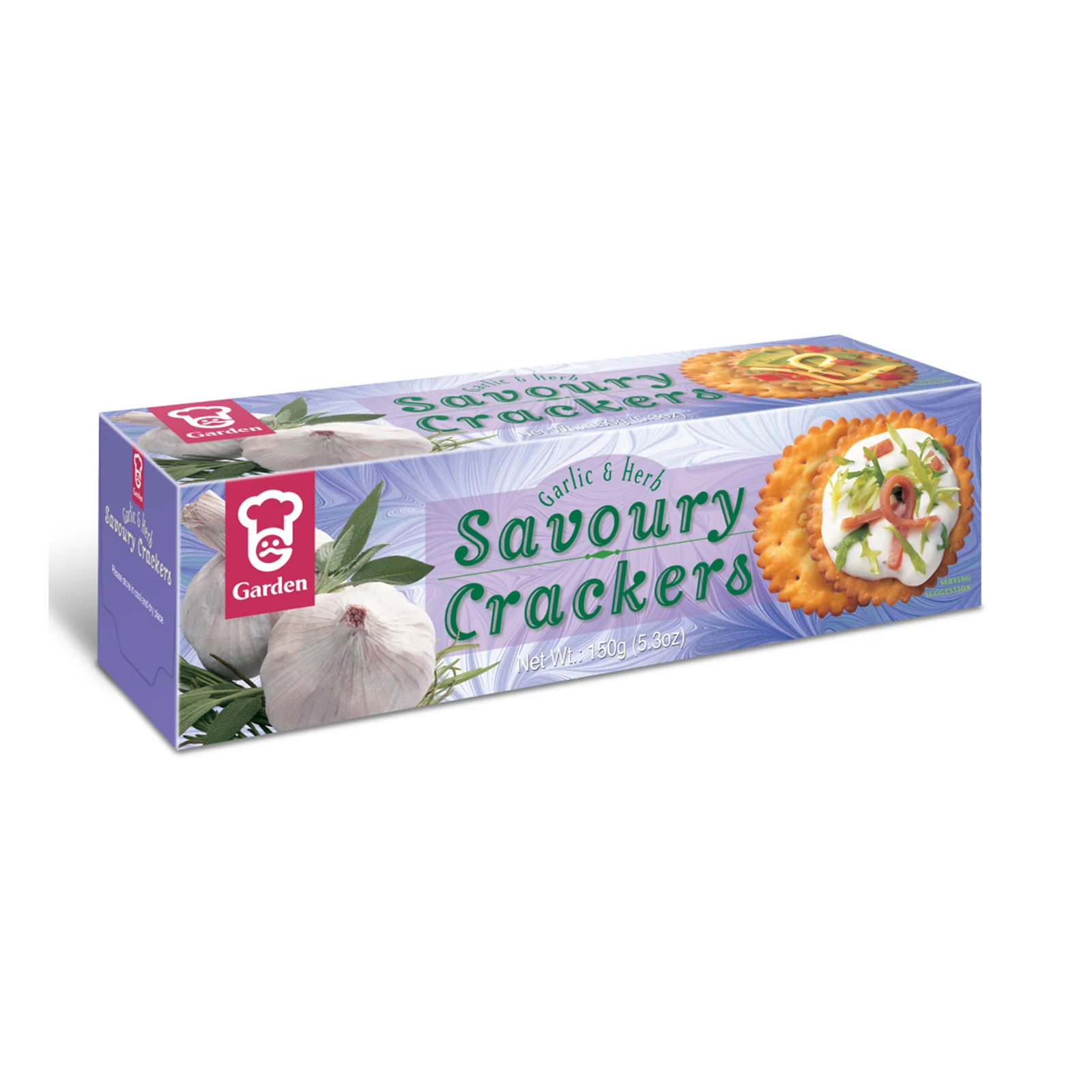 Garden Garlic & Herb Savoury Crackers 150g - Image 2