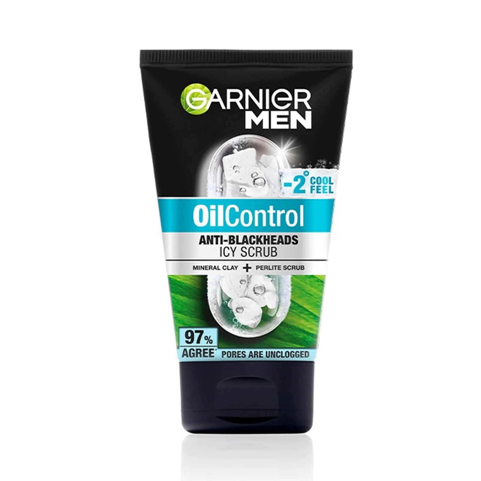 Garnier Men, Turbo Light Oil Control Icy Face Scrub 100ml - Image 2