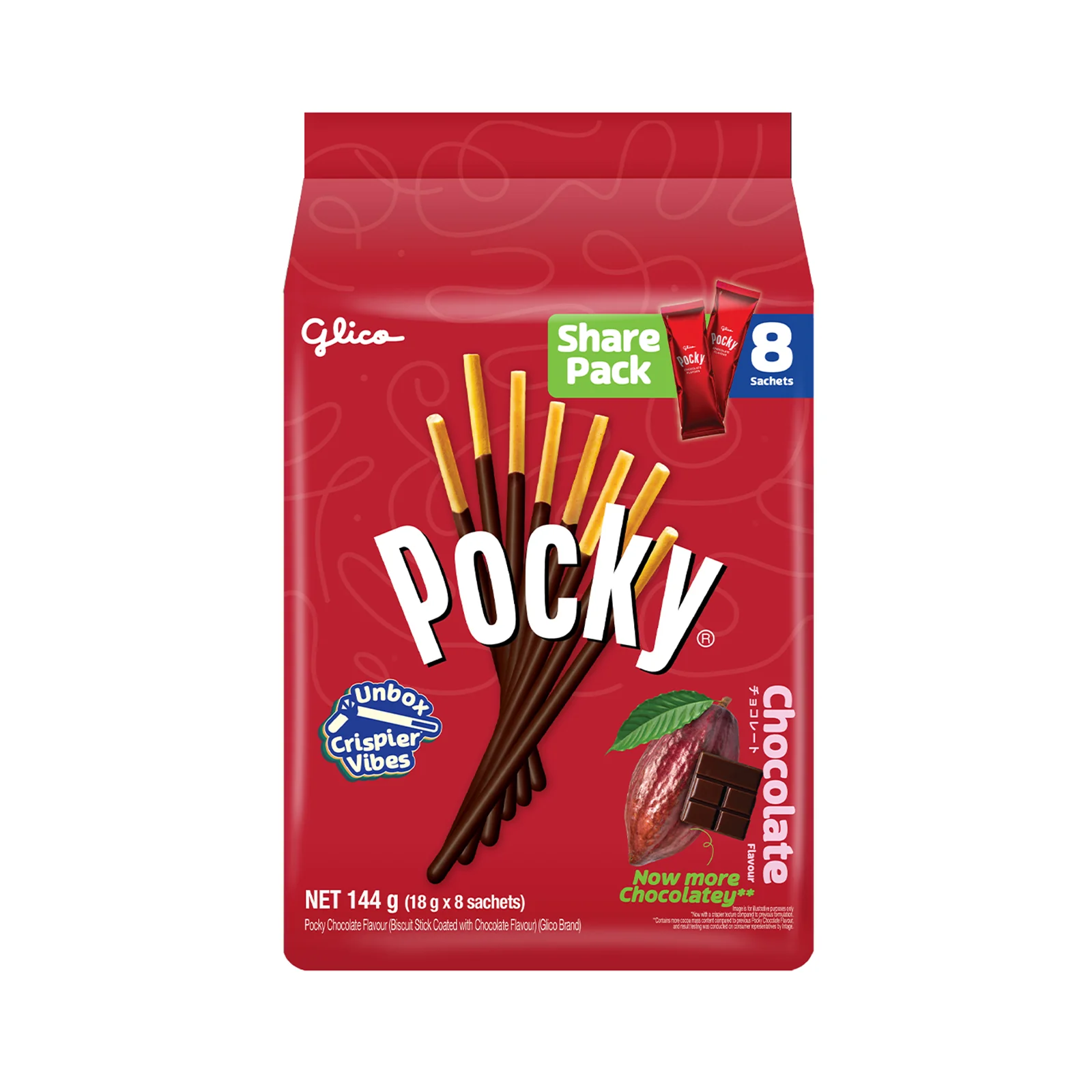 Glico Pocky  Biscuit Stick Family Pack Chocolate Flavour 21g x 8 - Image 2