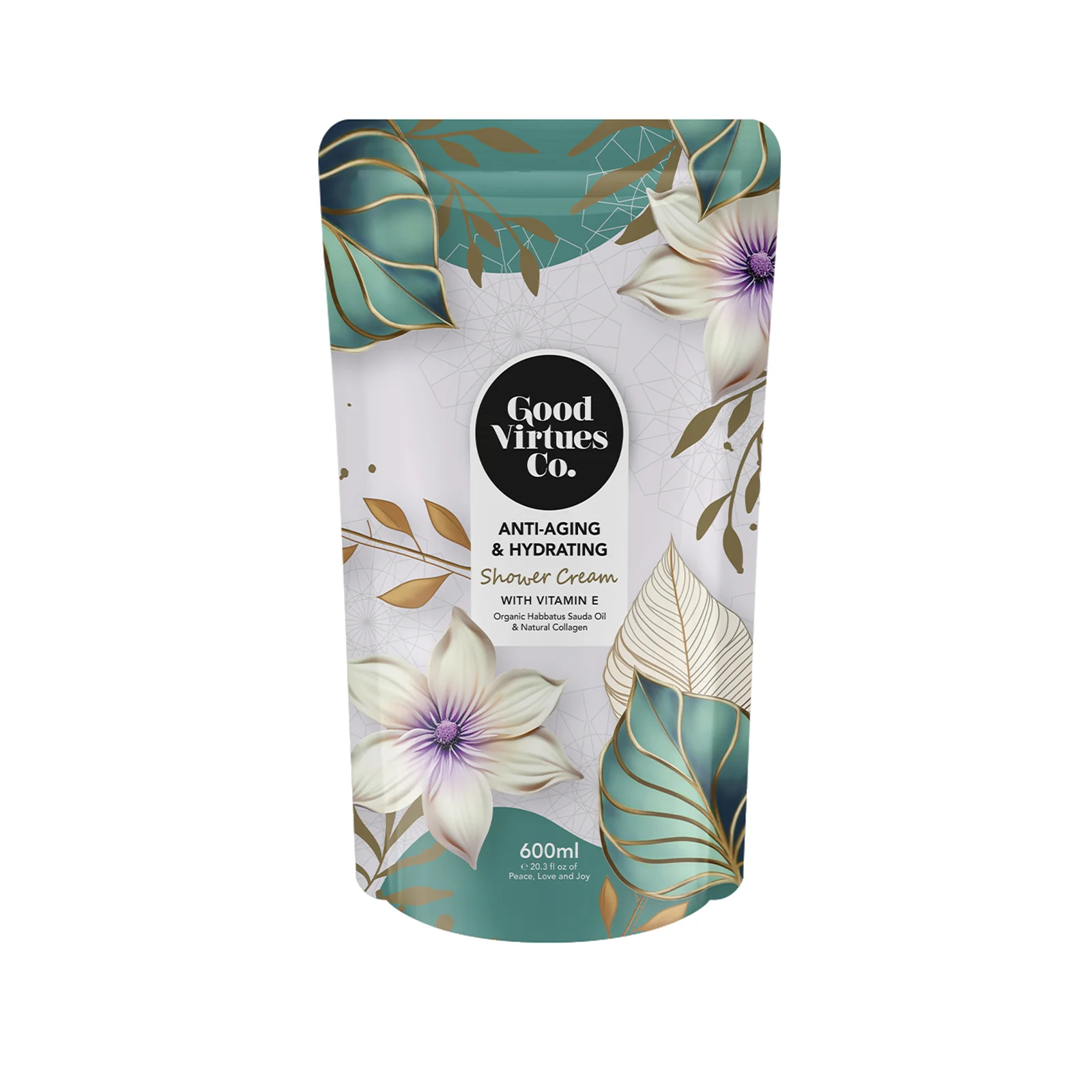 Good Virtues Co Anti Aging and Hydrating Shower Cream Refill 600ml - Image 2