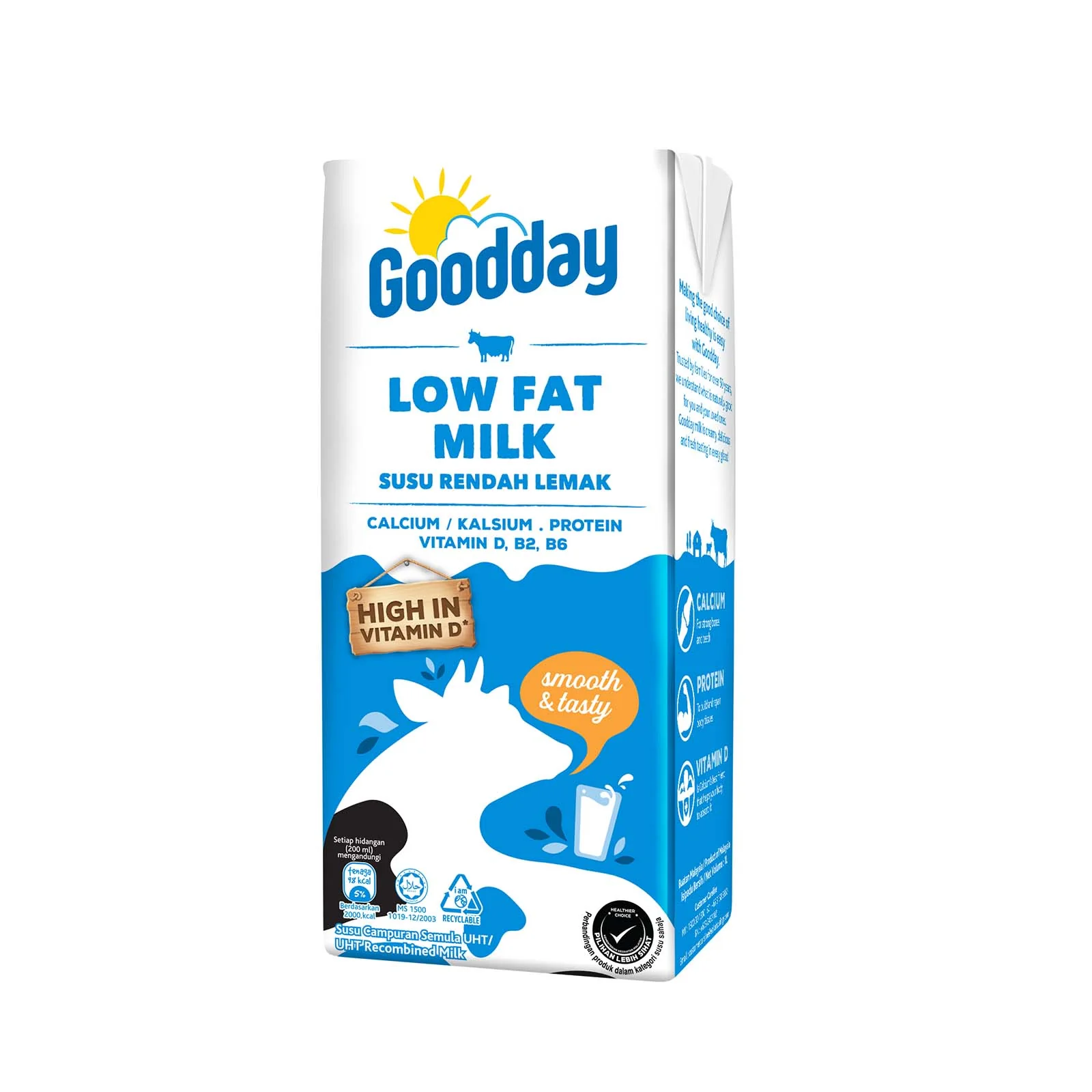 Goodday UHT Low Fat Milk 1L - Image 2