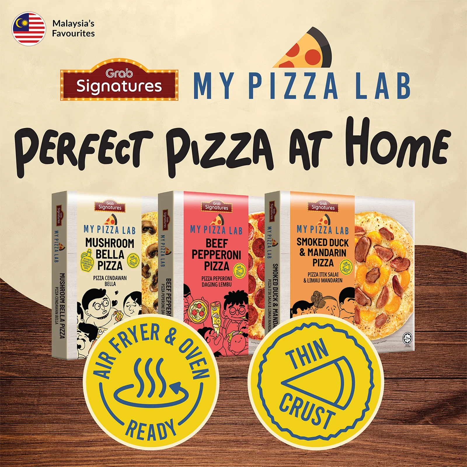 Grab Signatures My Pizza Lab Beef Pepperoni Pizza 280g - Image 2